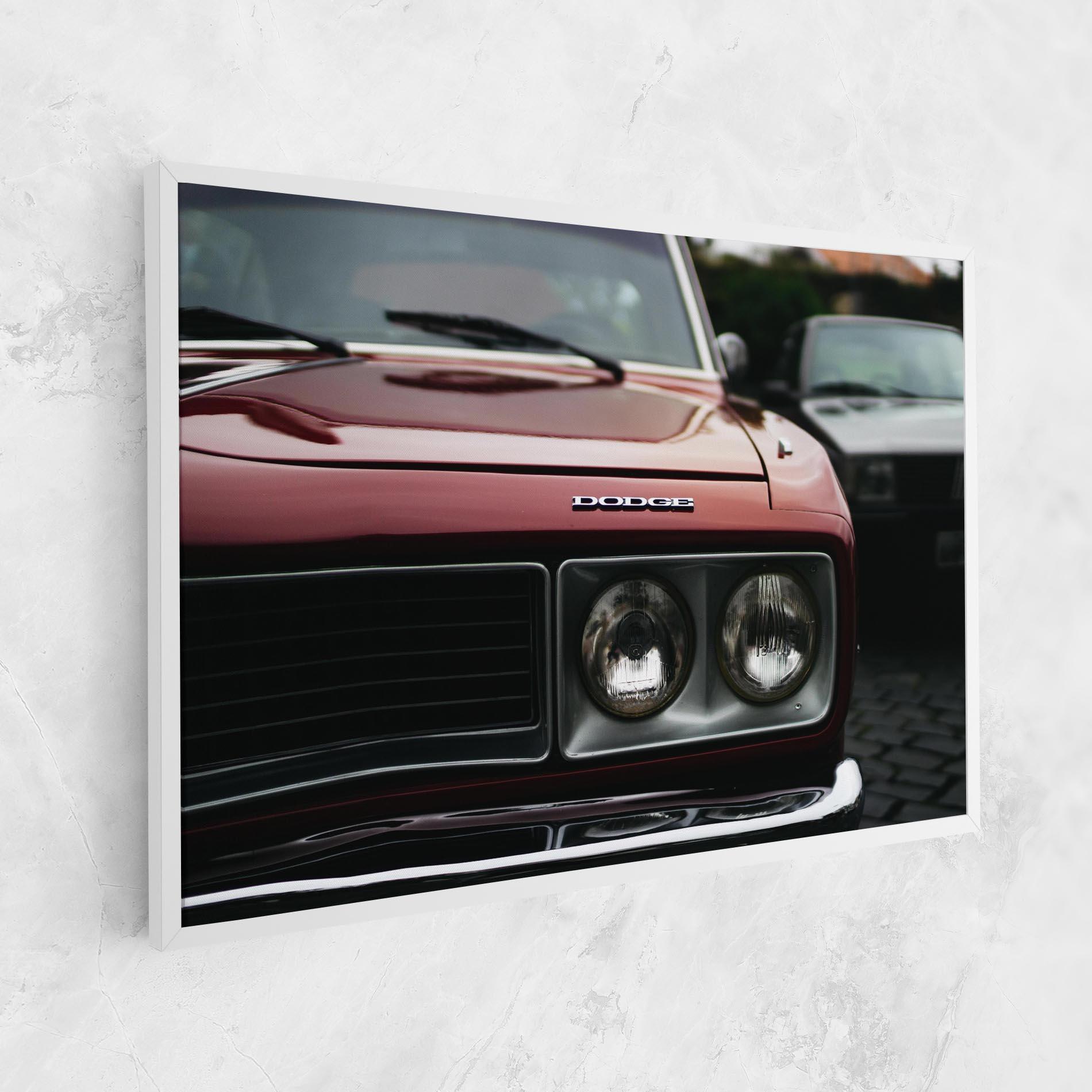 Картина на платно Dark Vintage Red mockup 1