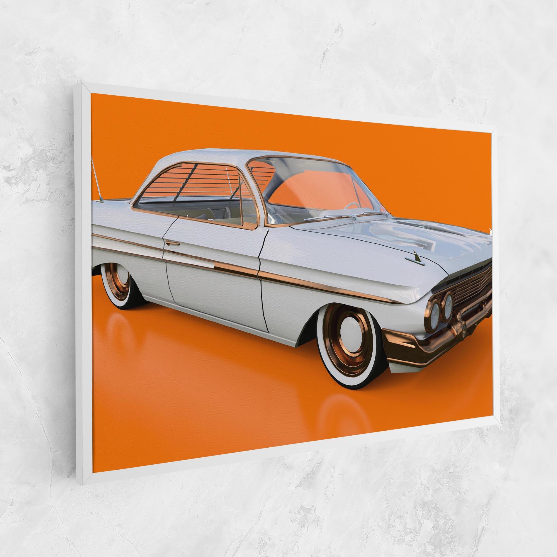 Картина на платно Old American Car mockup 1