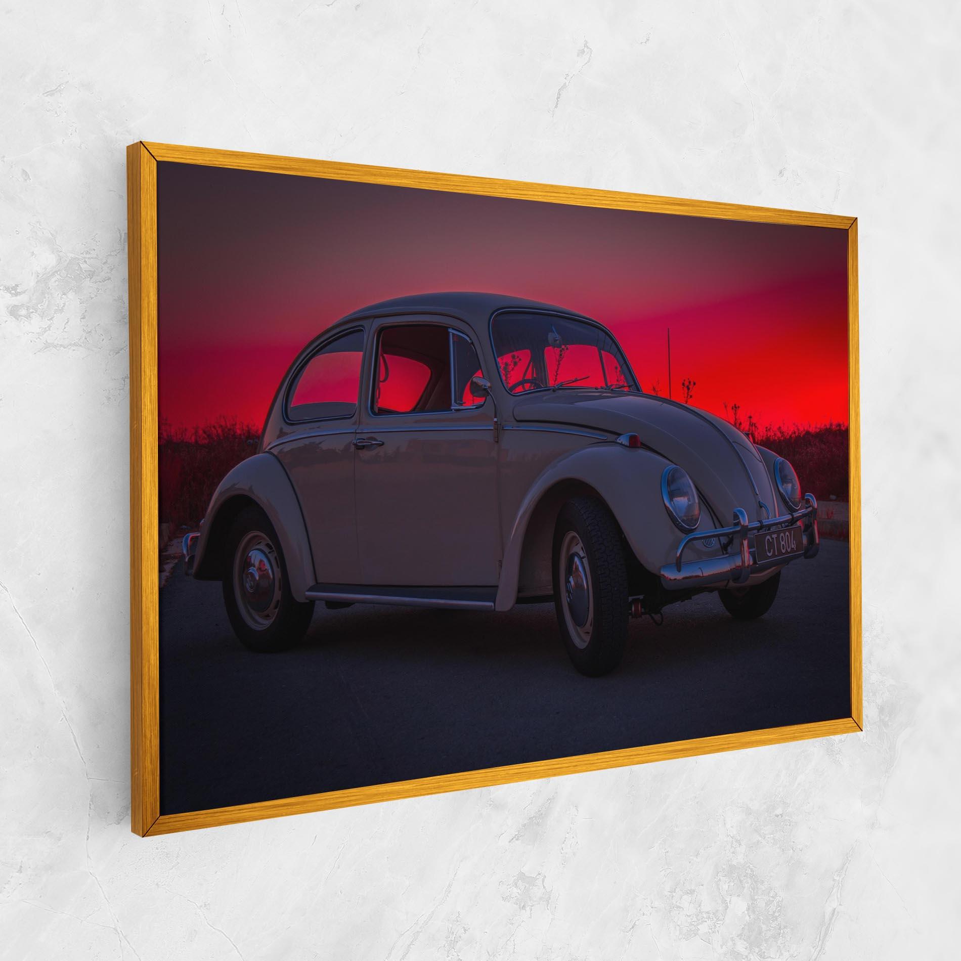 Картина на платно Old Car Sunset mockup 1