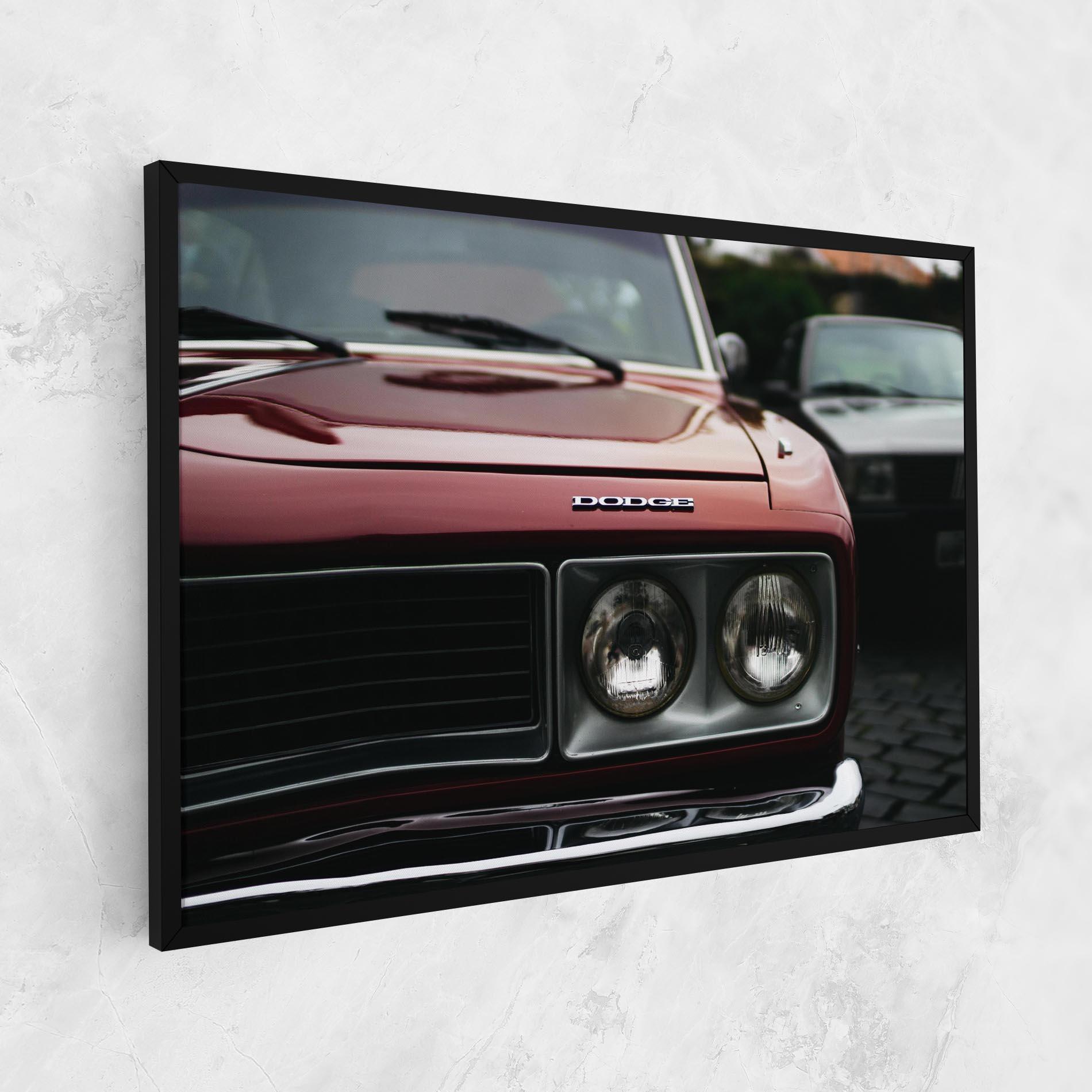 Картина на платно Dark Vintage Red mockup 1