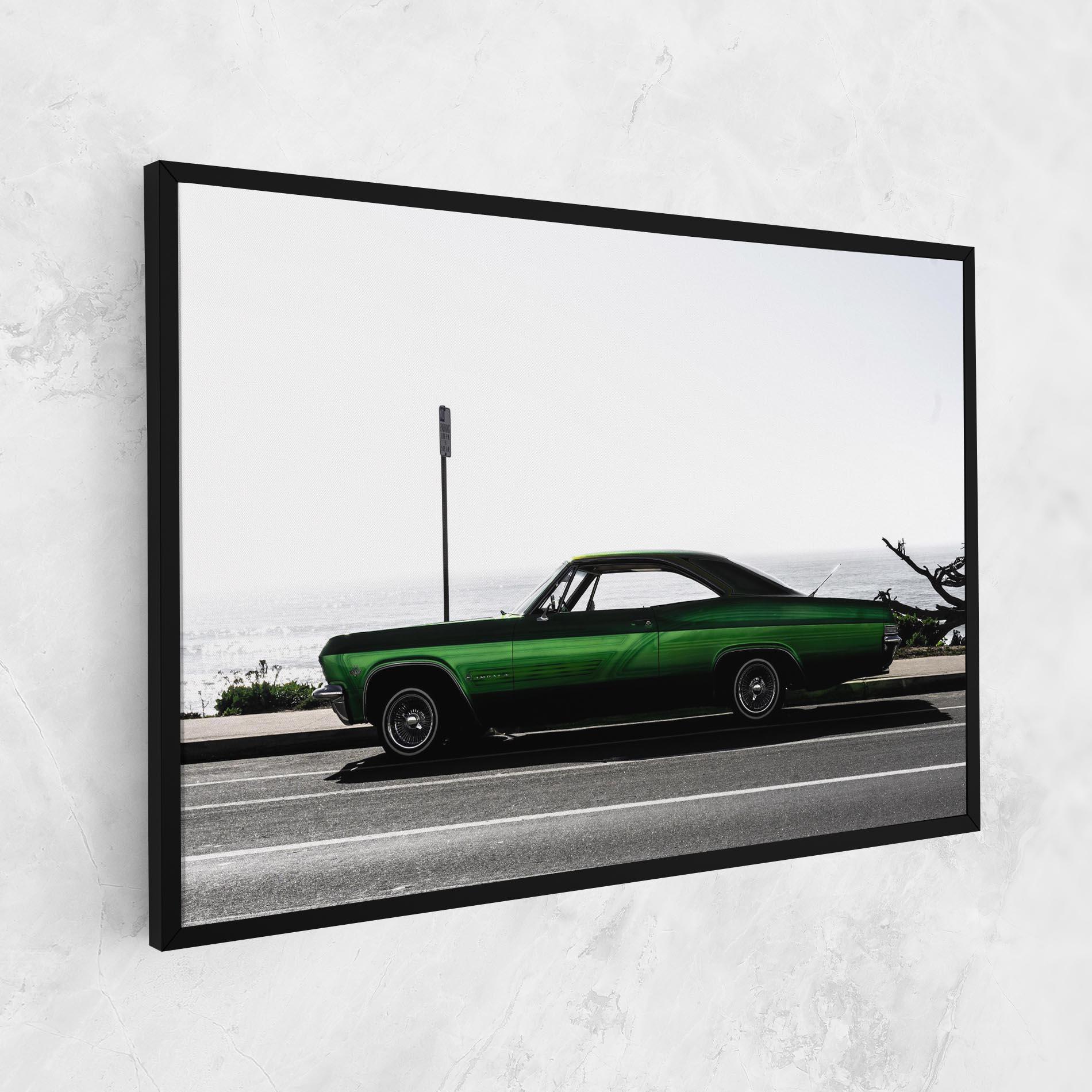 Картина на платно Nice Green Car mockup 1