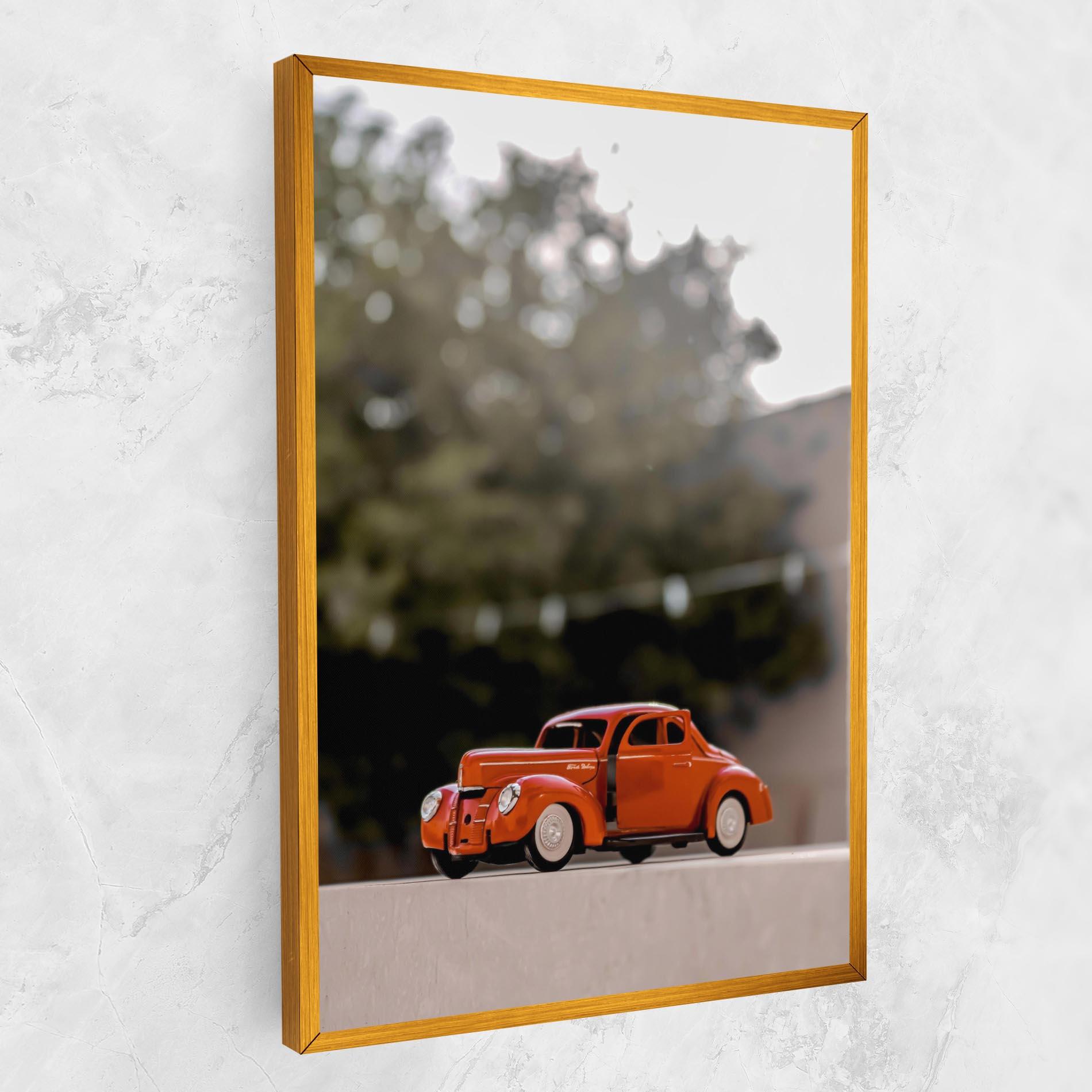 Картина на платно Orange Toy Car mockup 1
