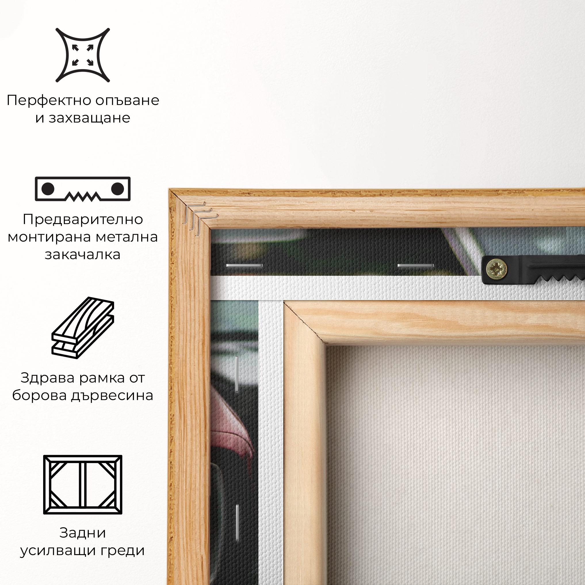 Картина на платно Dark Vintage Red mockup 5