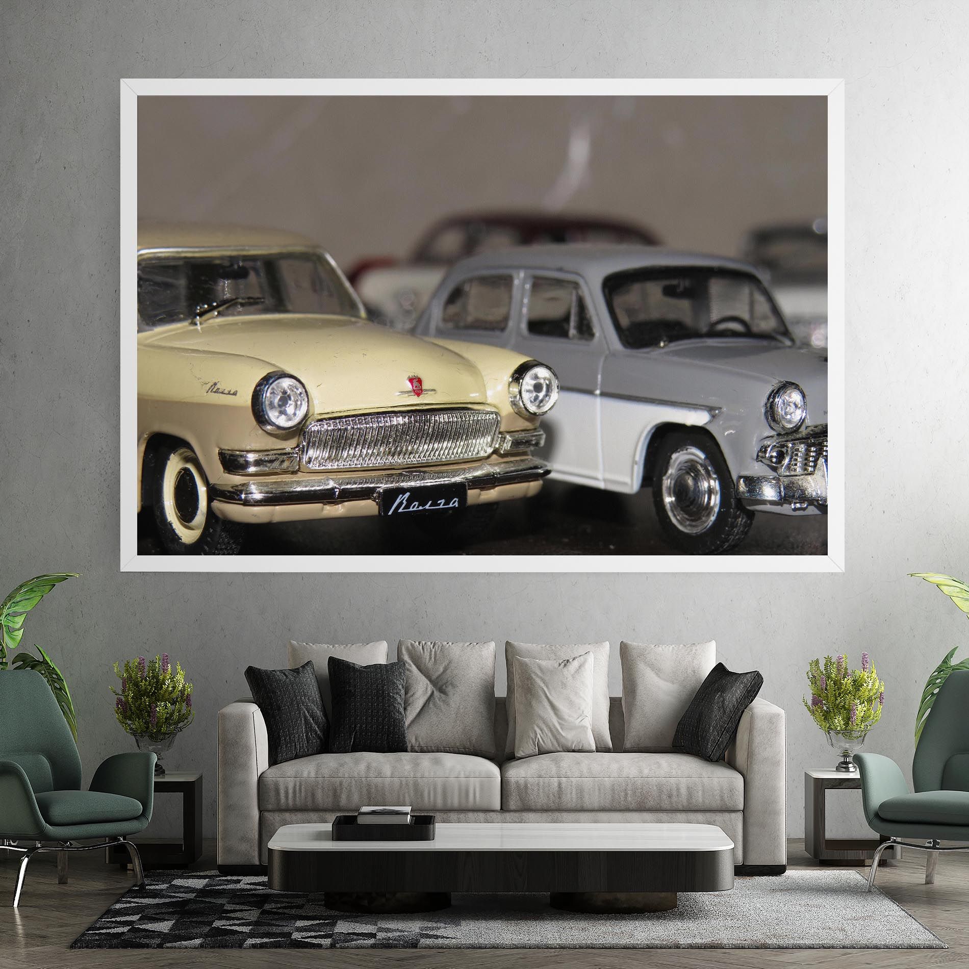 Cream Grey Car mockup 7