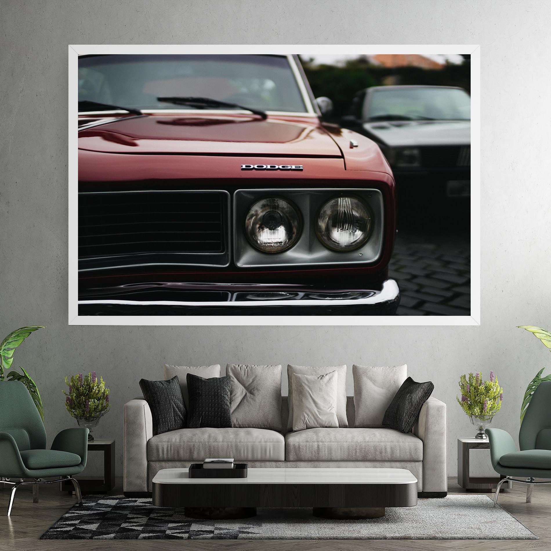 Картина на платно Dark Vintage Red mockup 7