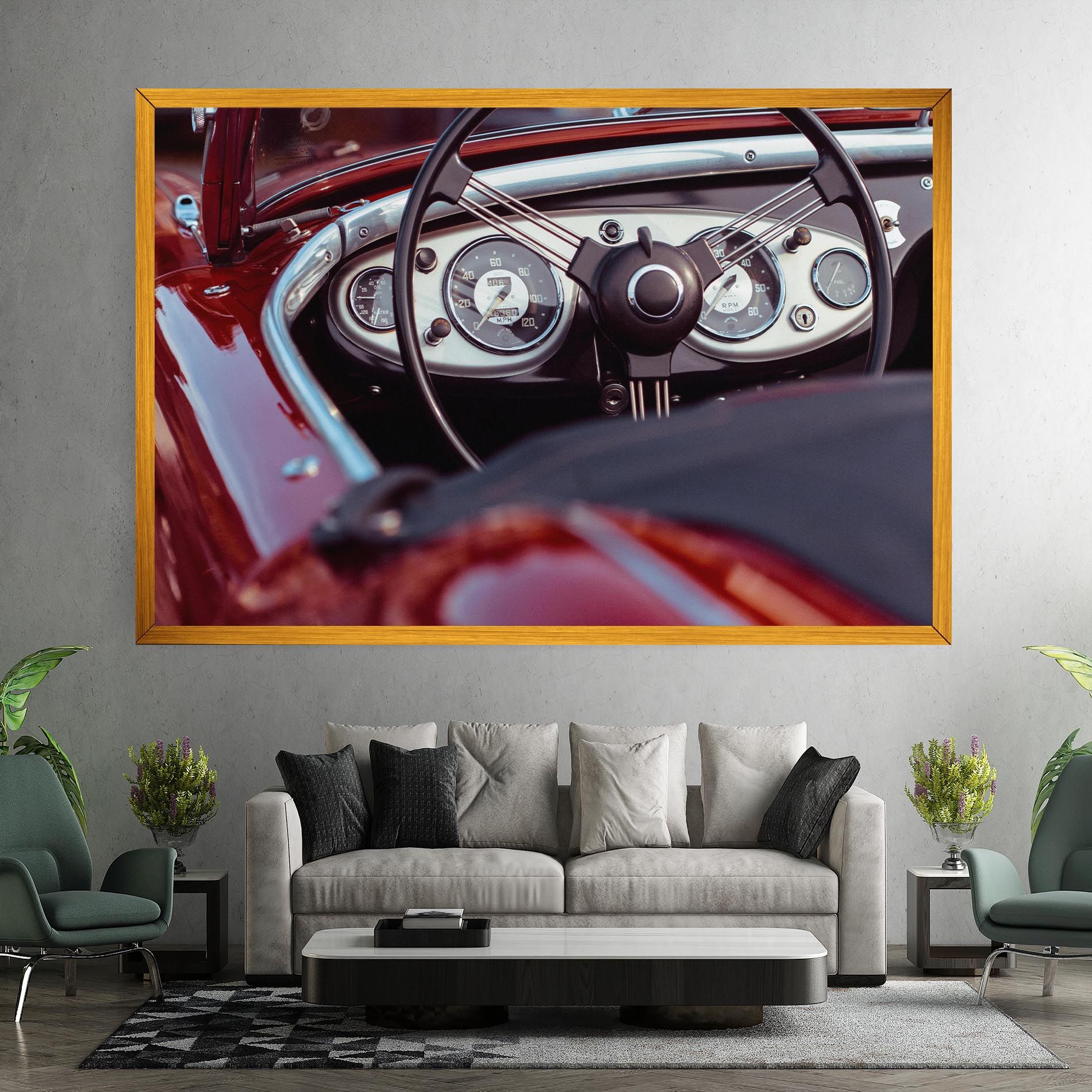 Classic Red Car mockup 7