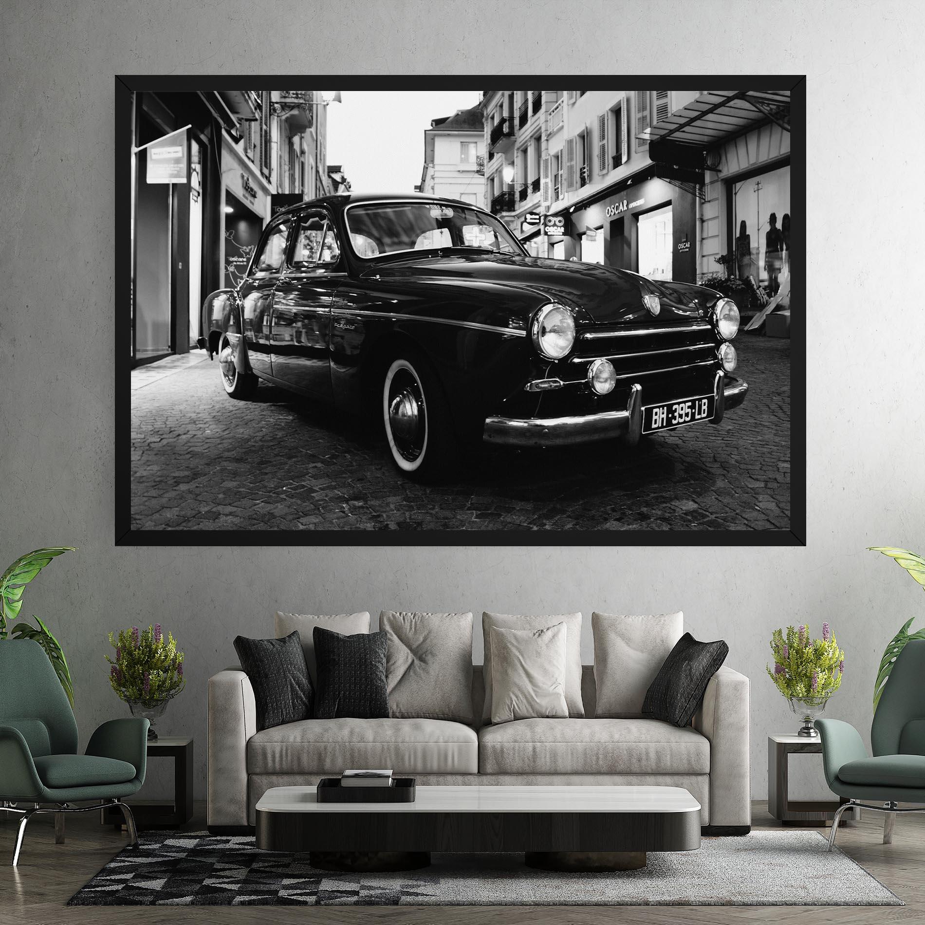 Картина на платно Pretty Black Car mockup 7
