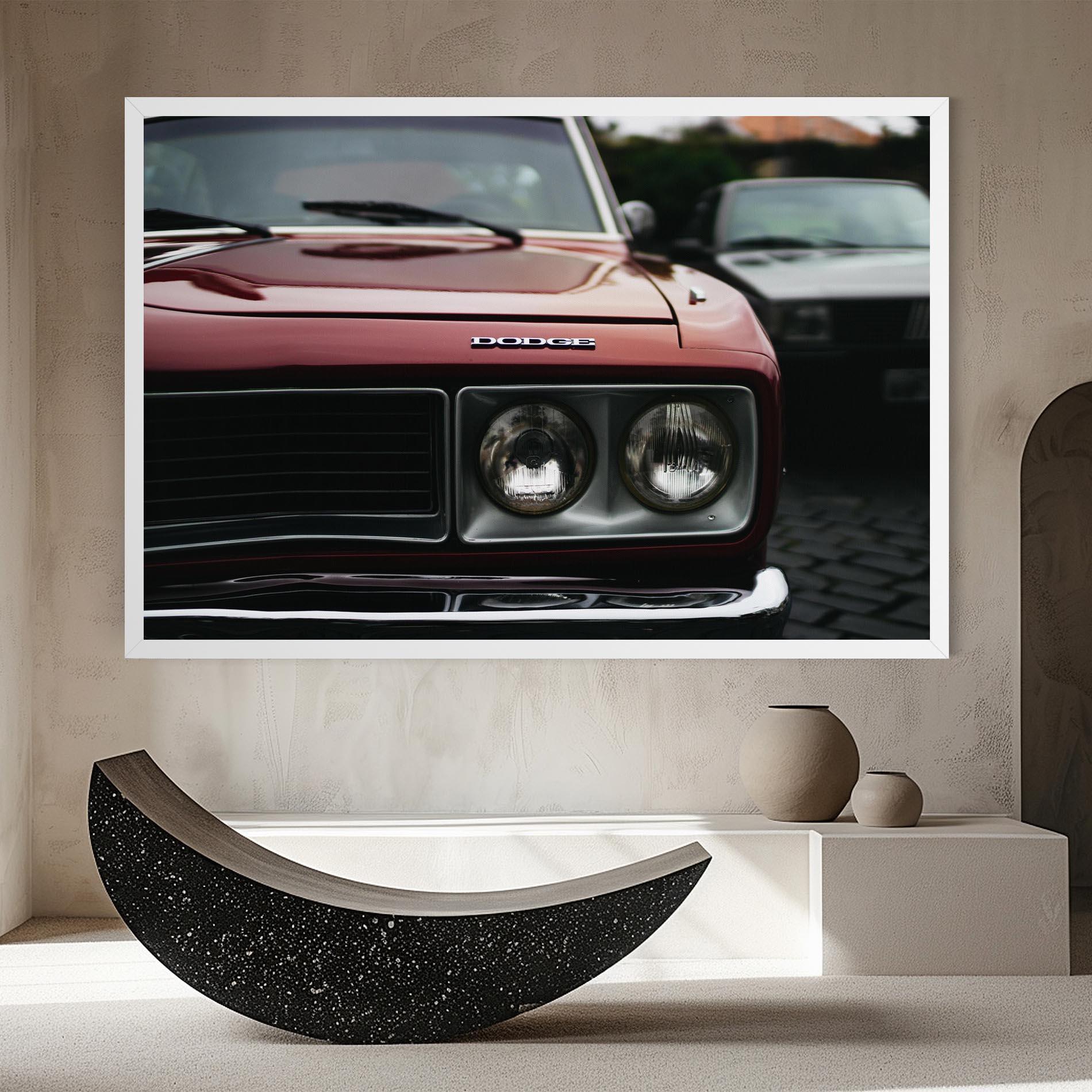 Картина на платно Dark Vintage Red mockup 8