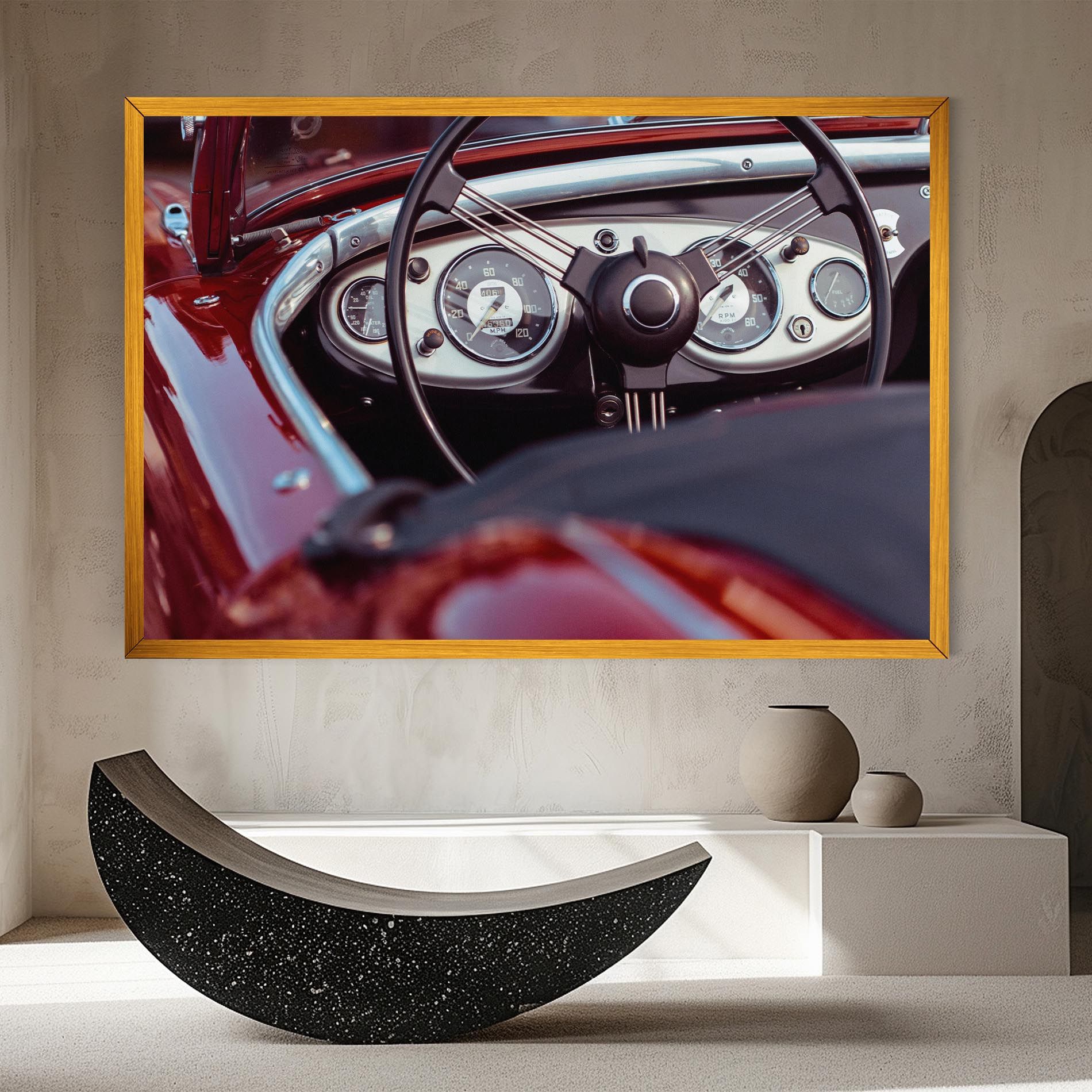 Classic Red Car mockup 8