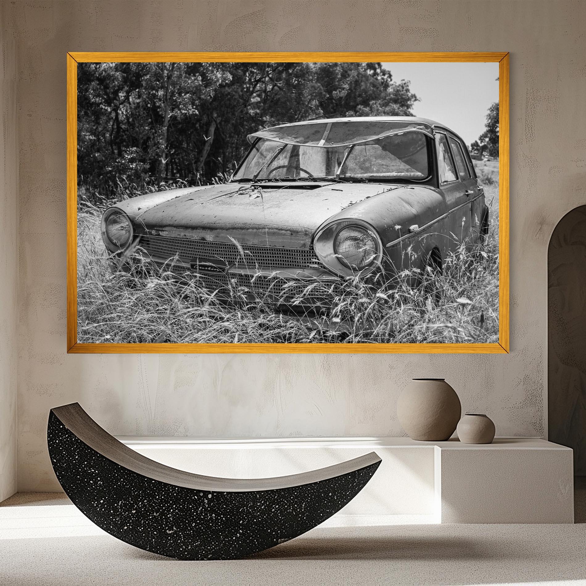 Картина на платно Old Field Car mockup 8