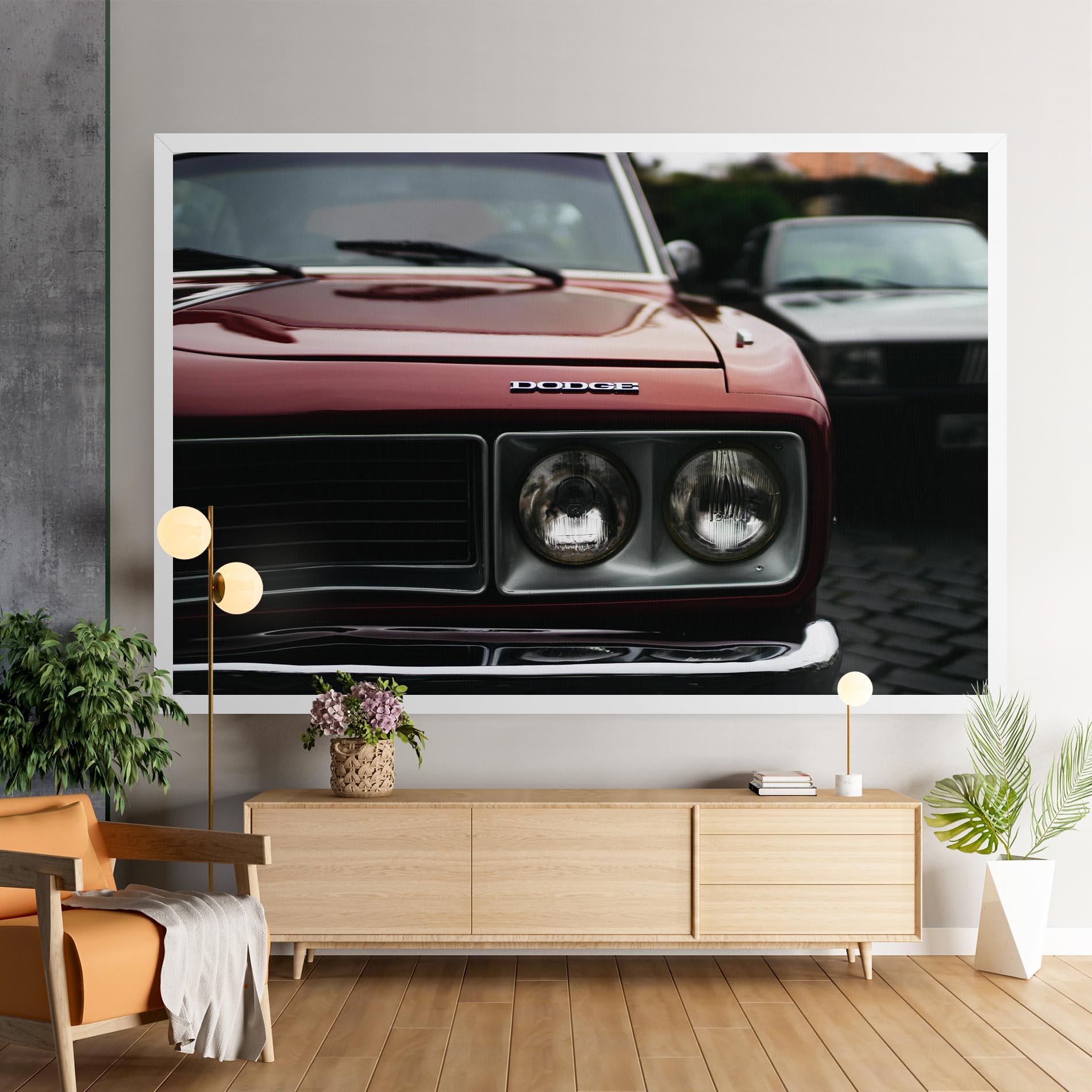 Картина на платно Dark Vintage Red mockup 9