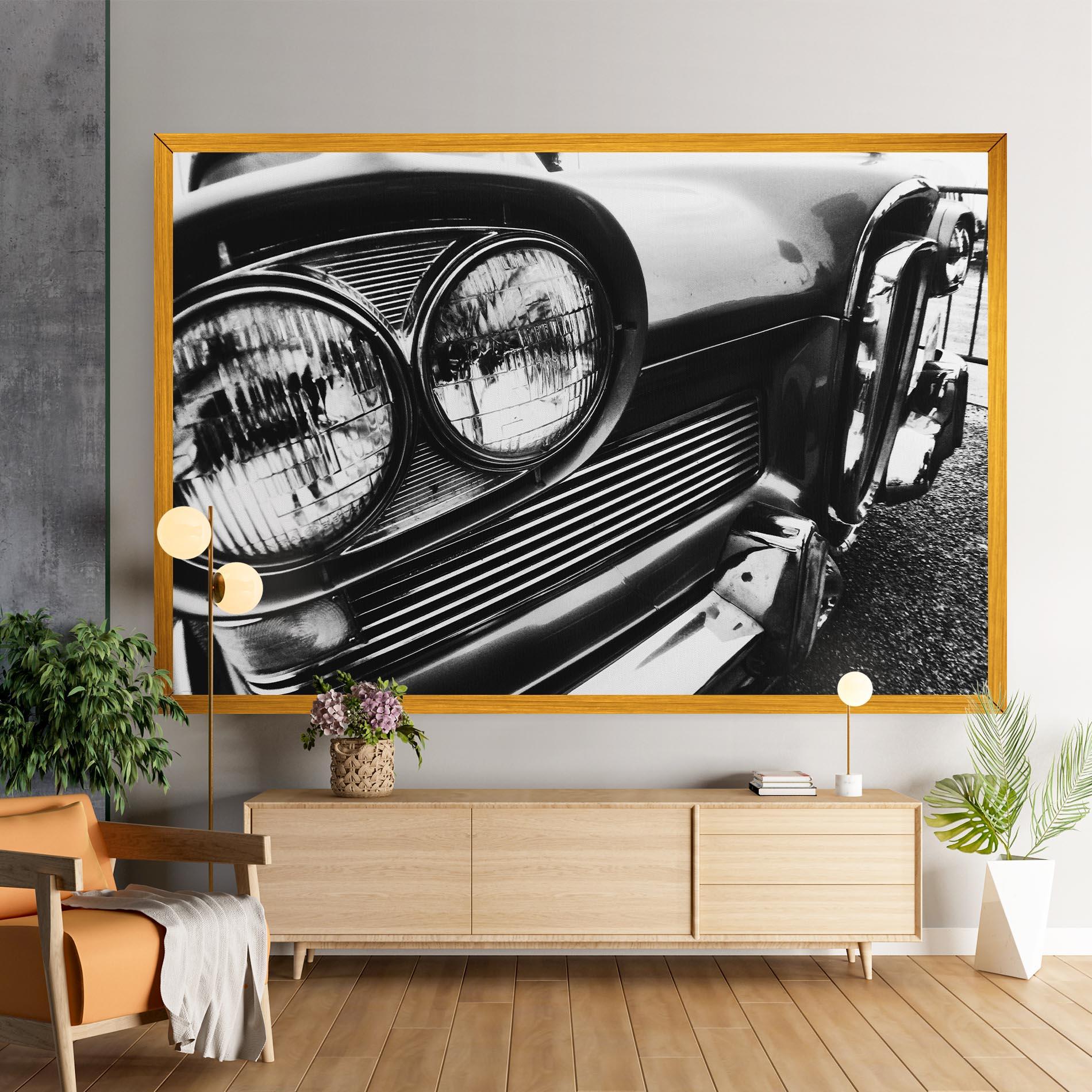 Картина на платно Old Closeup Car mockup 9