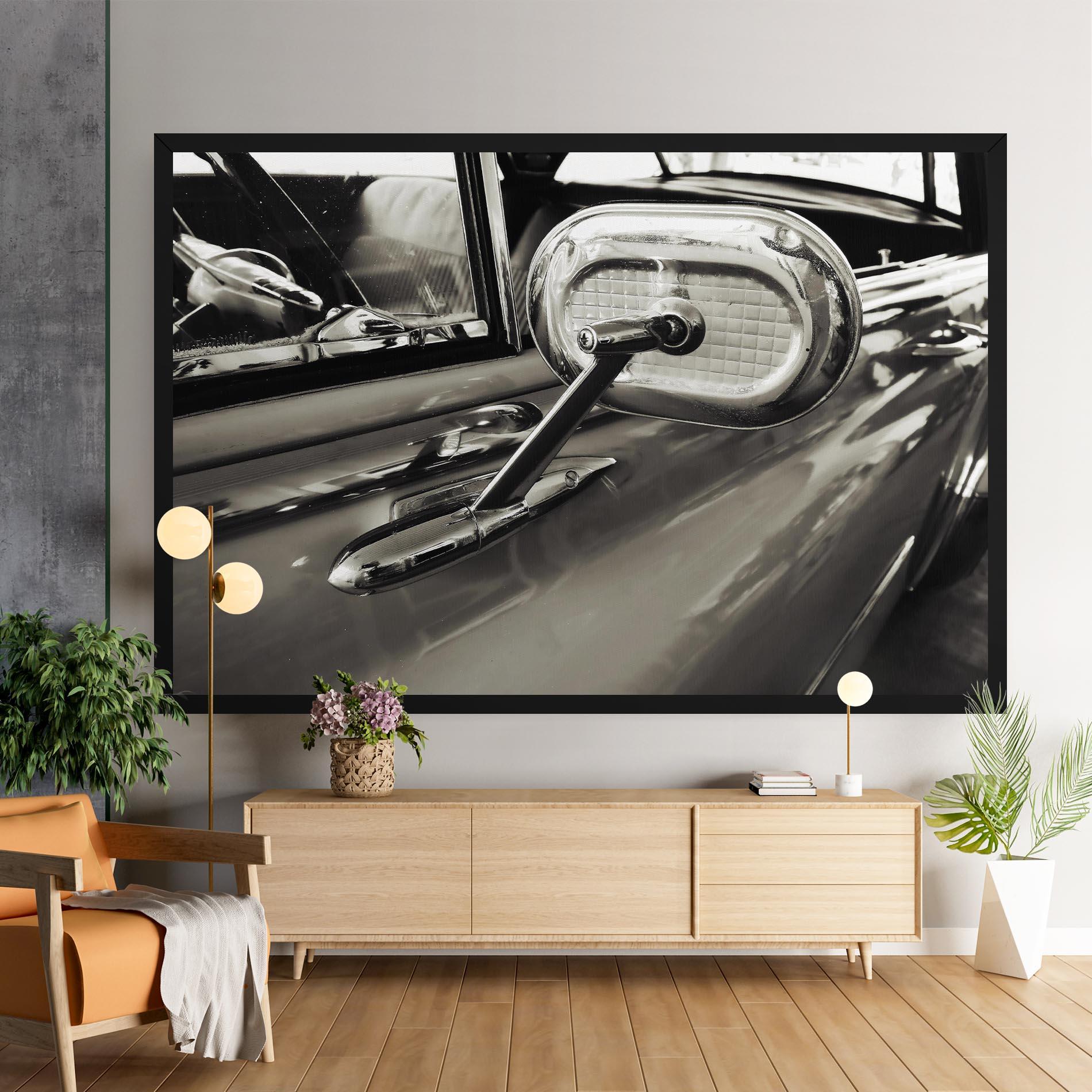 Картина на платно Close Up Grey Car mockup 9