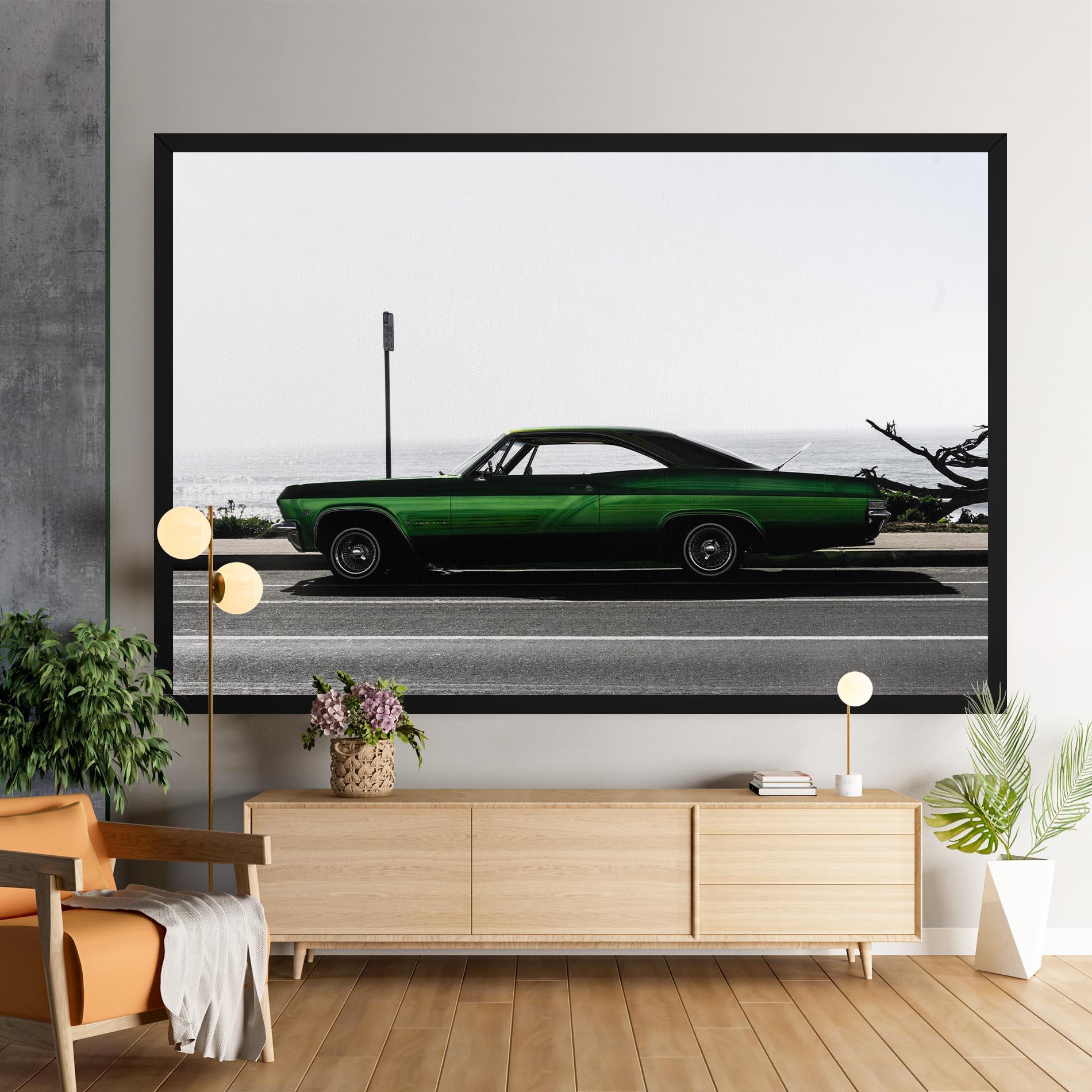 Картина на платно Nice Green Car mockup 9