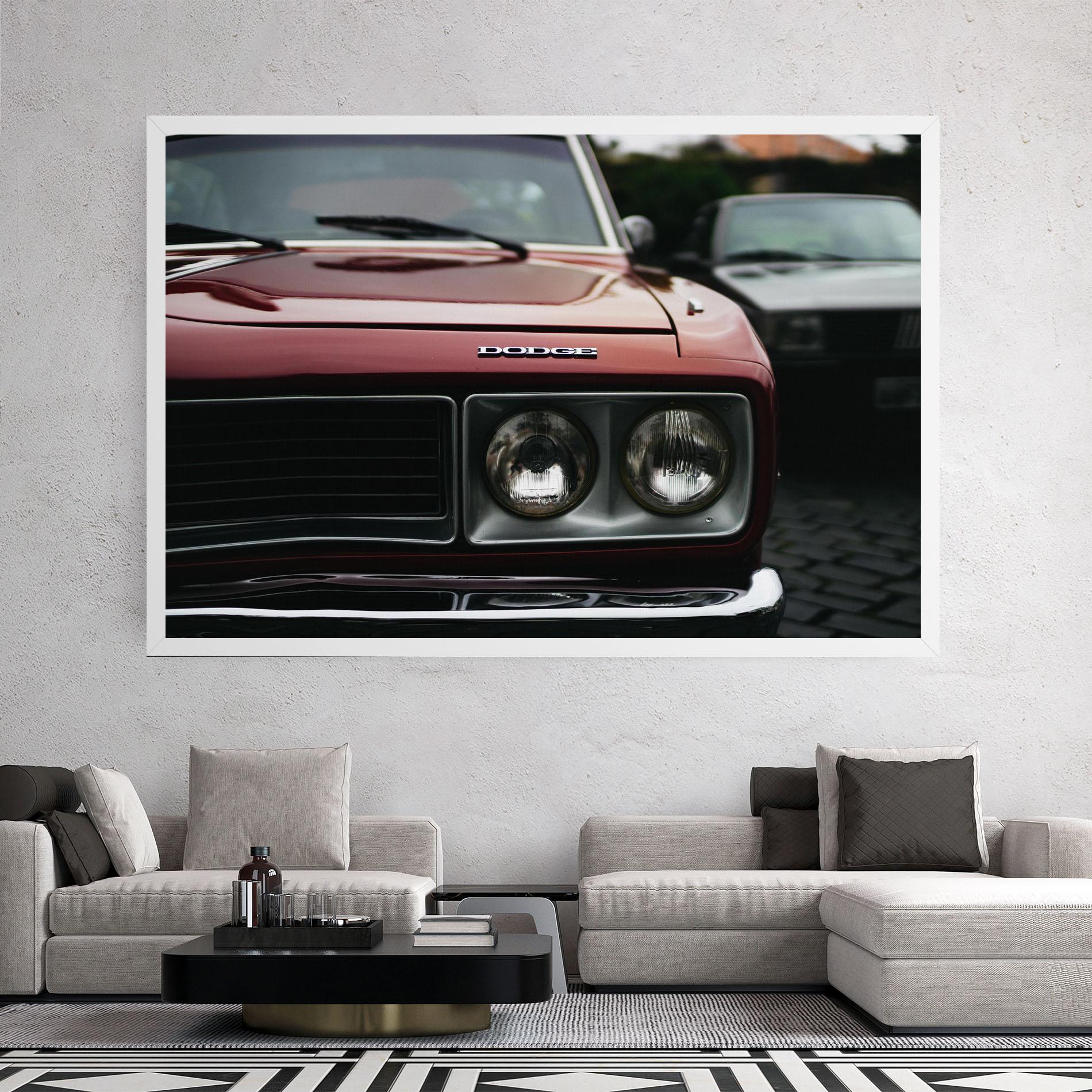 Картина на платно Dark Vintage Red mockup 2