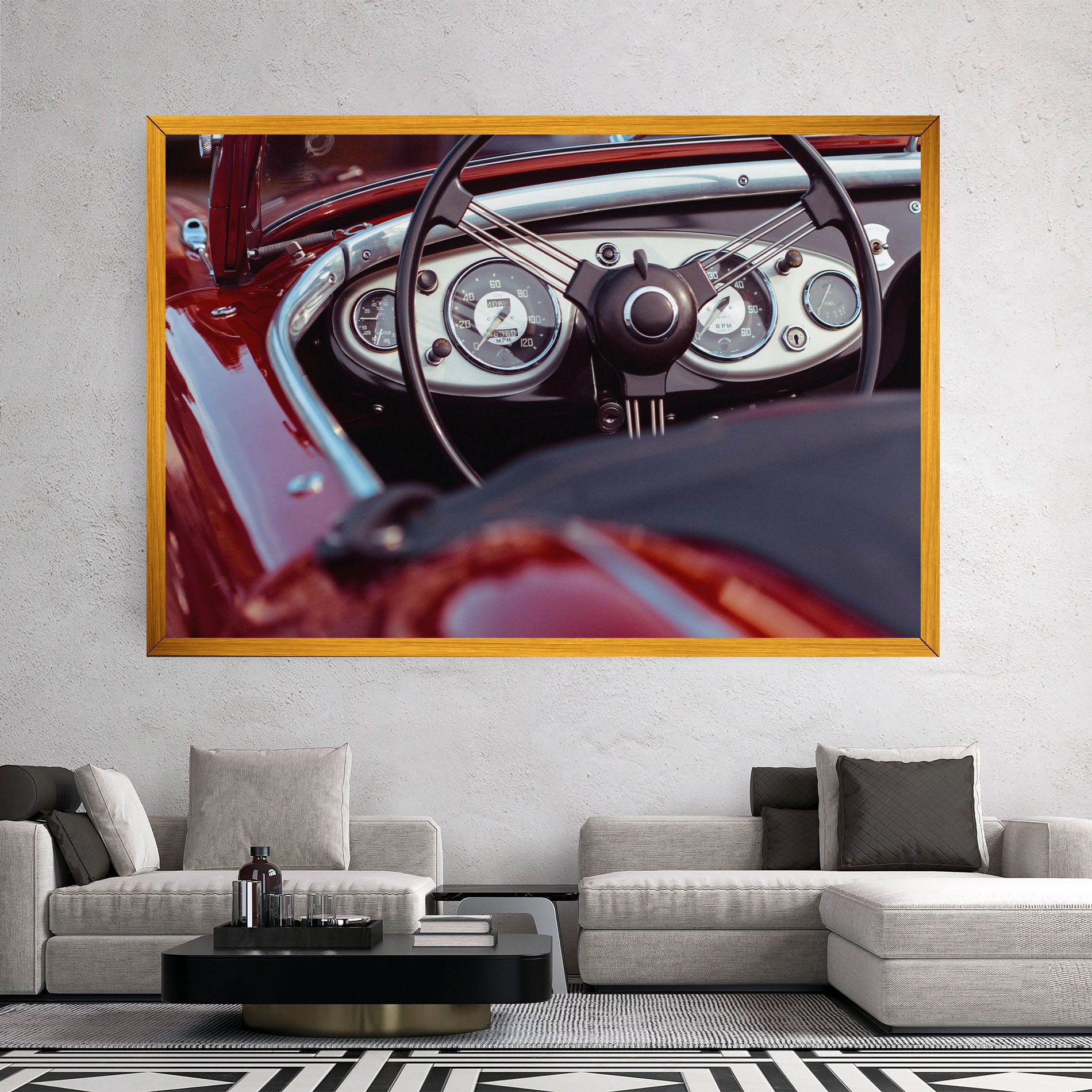 Classic Red Car mockup 2