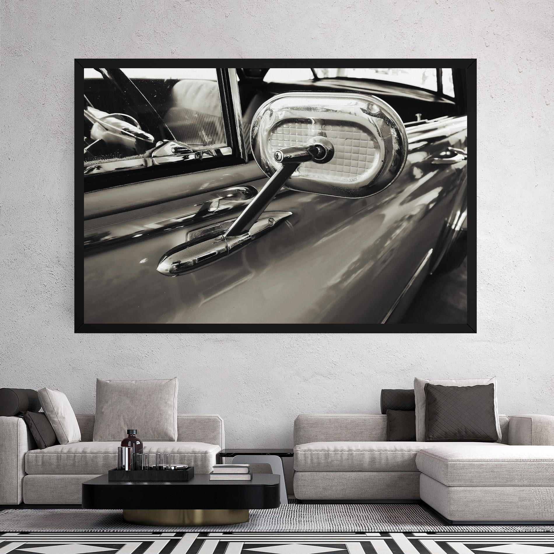 Картина на платно Close Up Grey Car mockup 2