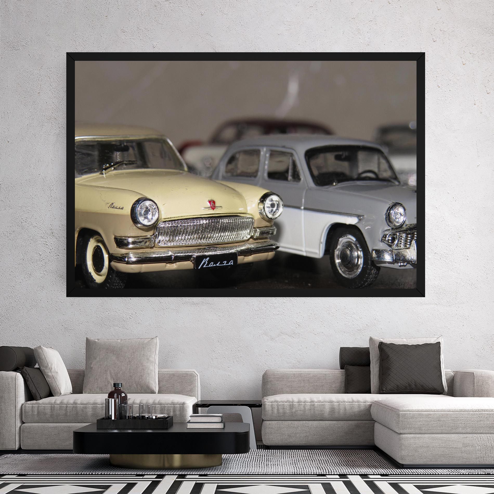 Cream Grey Car mockup 2