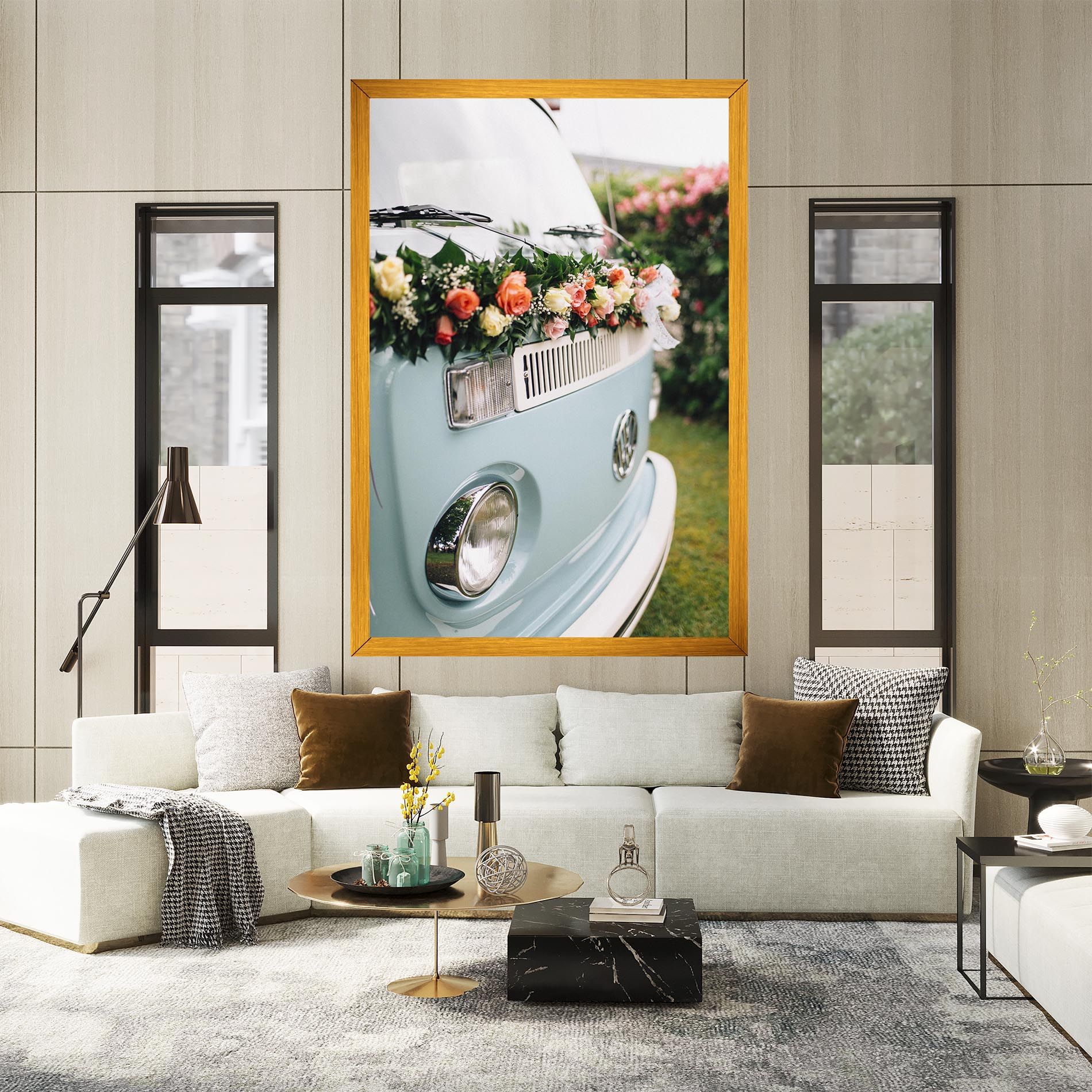 Vintage Rose Van mockup 2