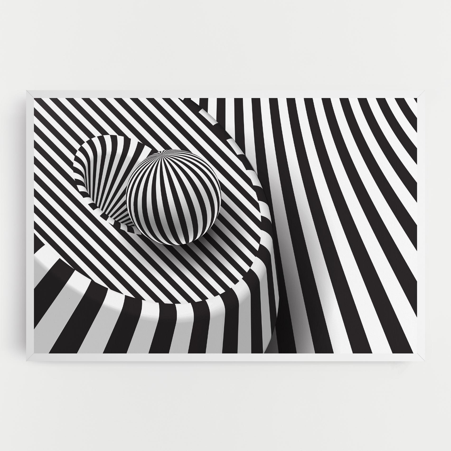 Картина на платно 3d Ball Zebra mockup 0