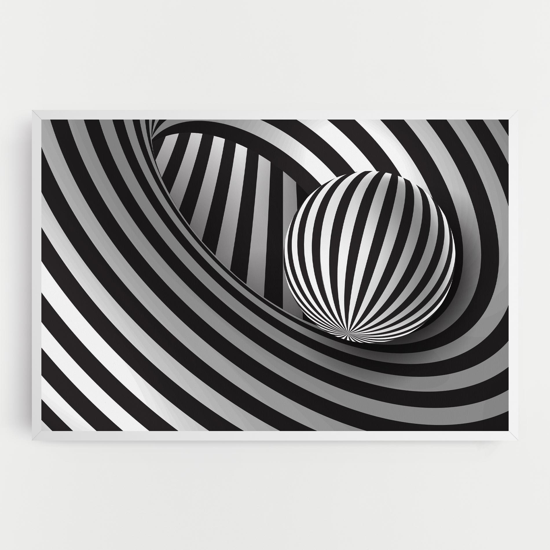 Картина на платно 3d Zebra Ball mockup 0