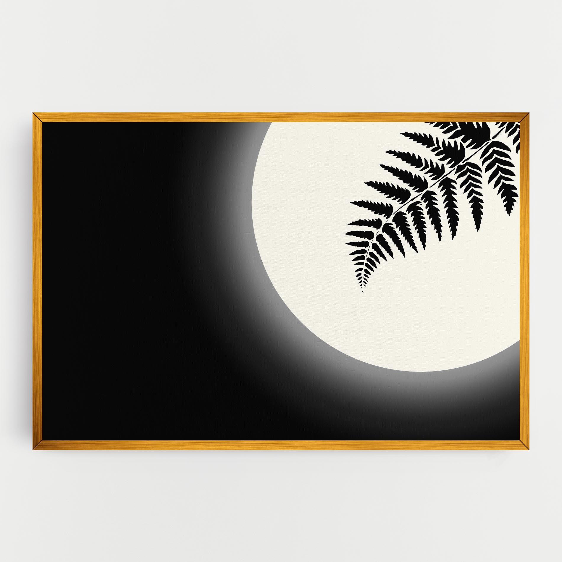 Картина на платно Full Moon Leaf mockup 0