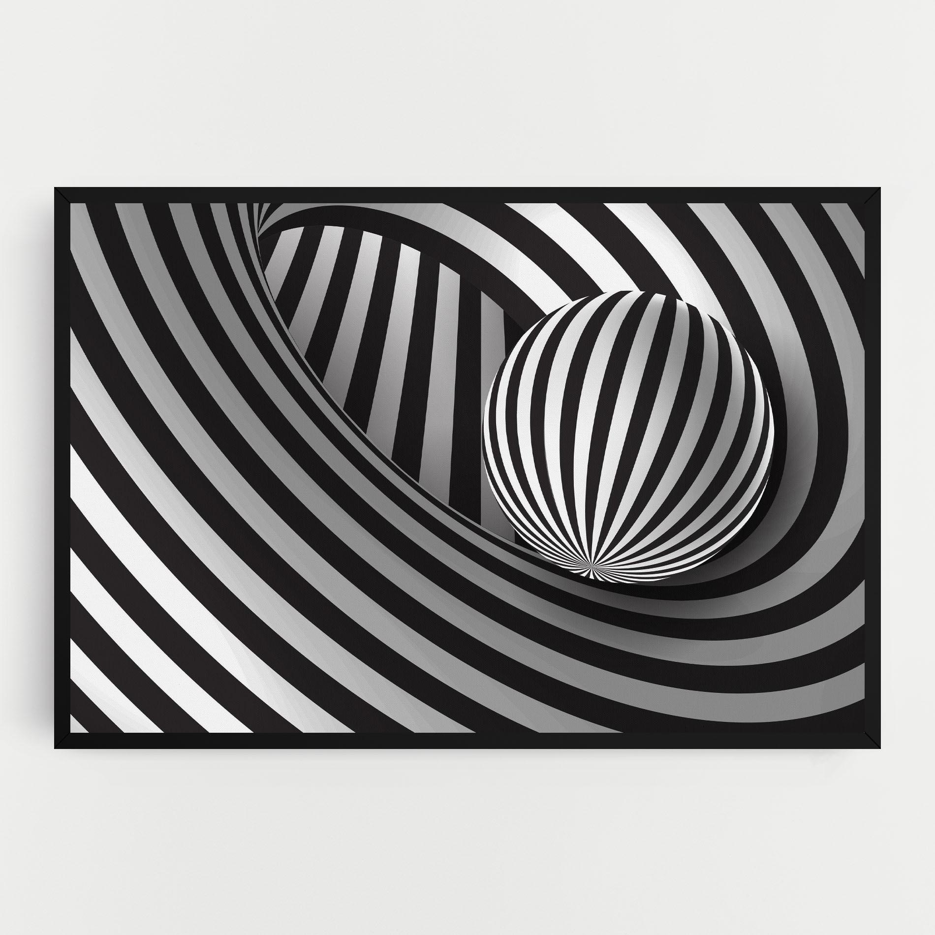 Картина на платно 3d Zebra Ball mockup 0