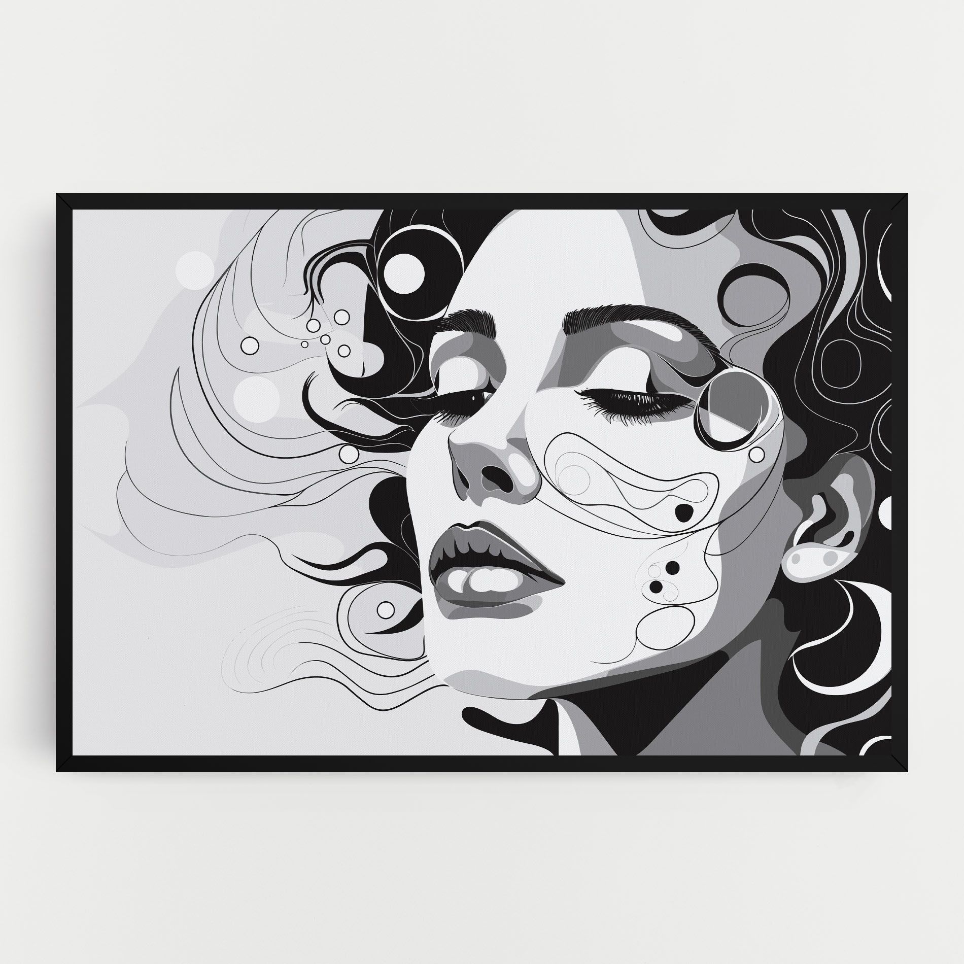 Grey Face Woman mockup 0