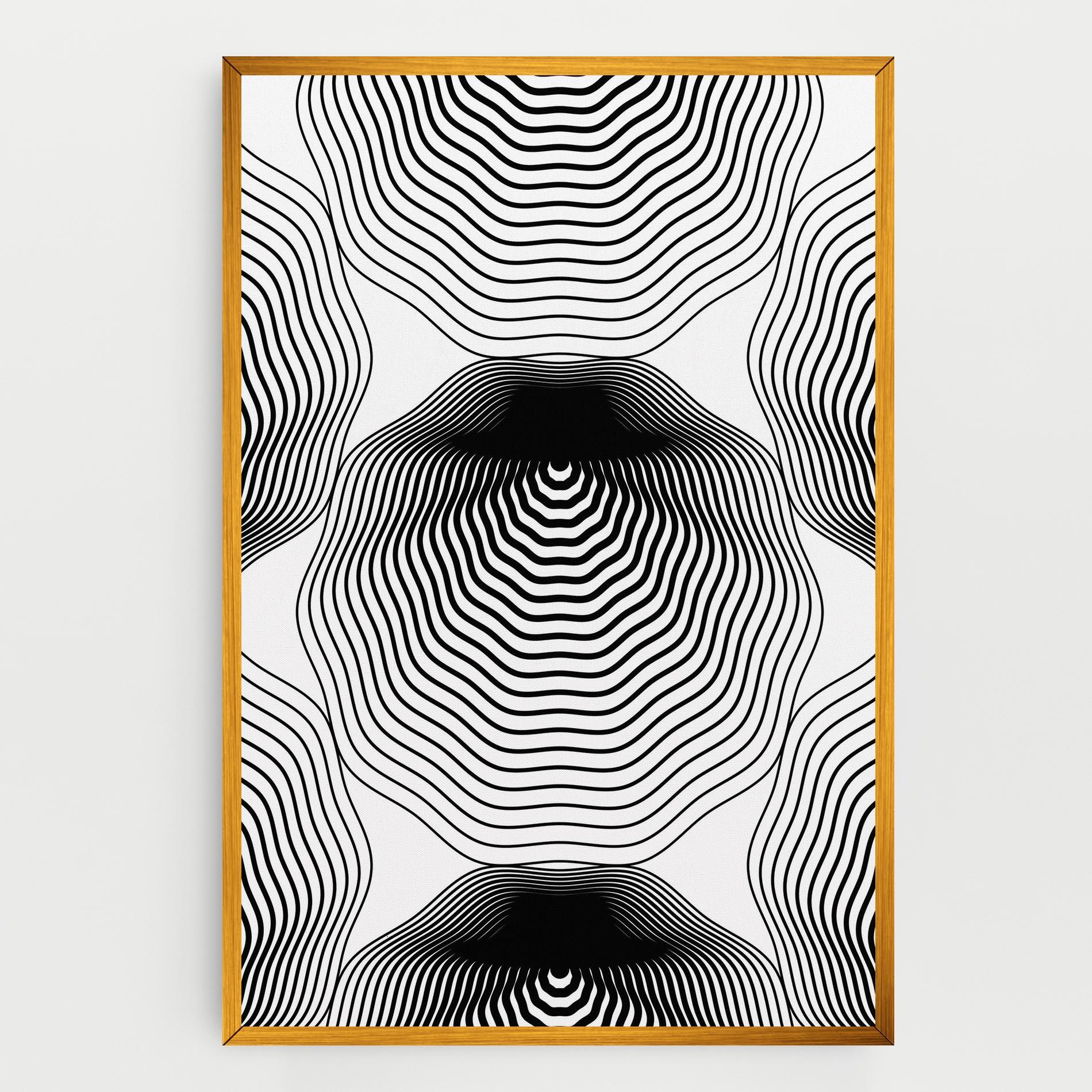 Картина на платно Black Line Art mockup 0