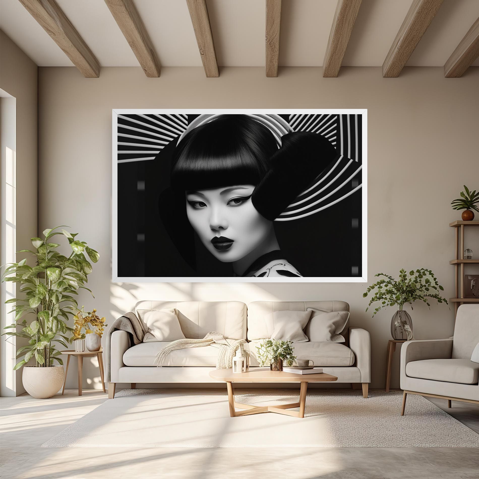 Abstract Asian Woman mockup 6