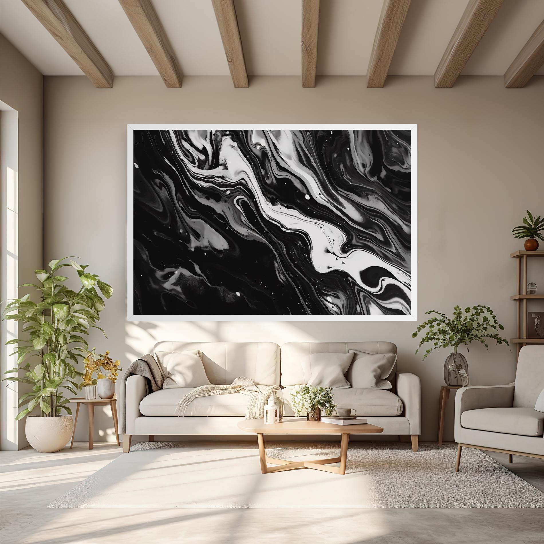 Картина на платно Grey Art Marble mockup 6