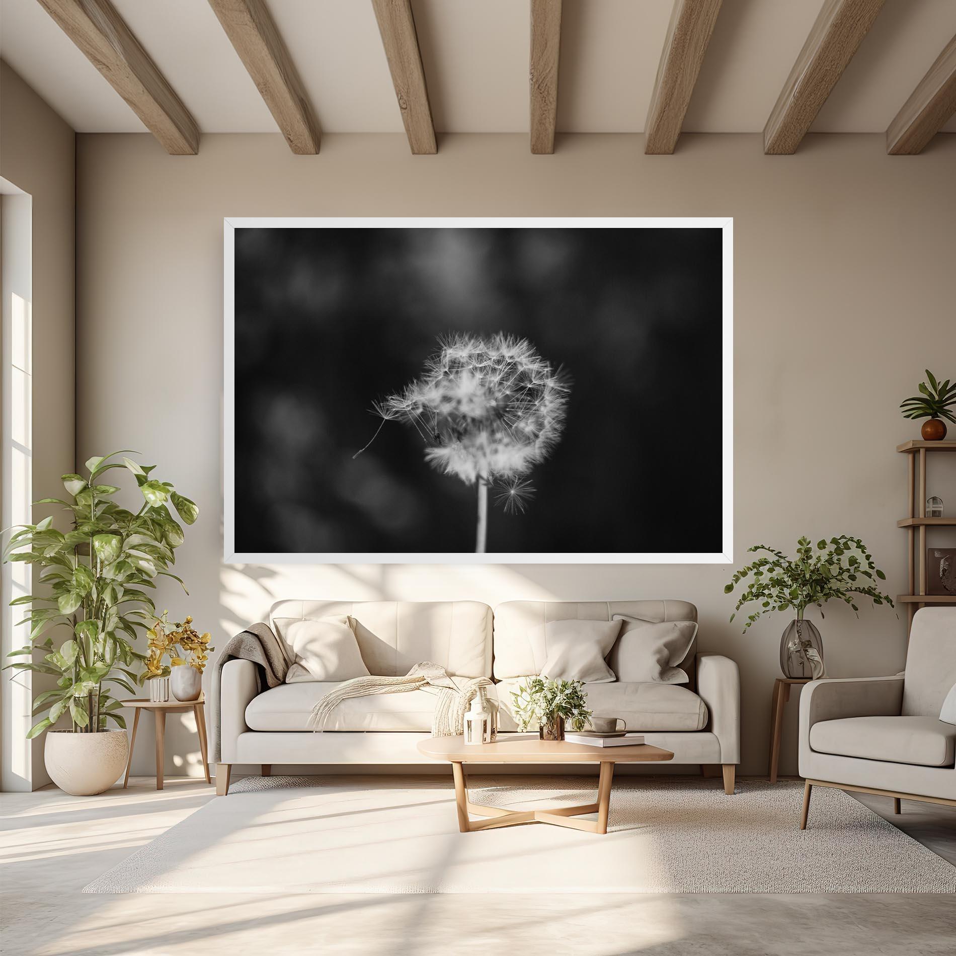 Картина на платно Grey Dandelion mockup 6