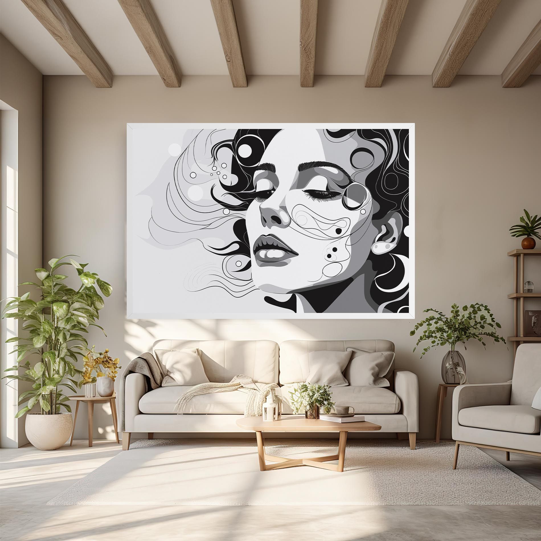 Grey Face Woman mockup 6