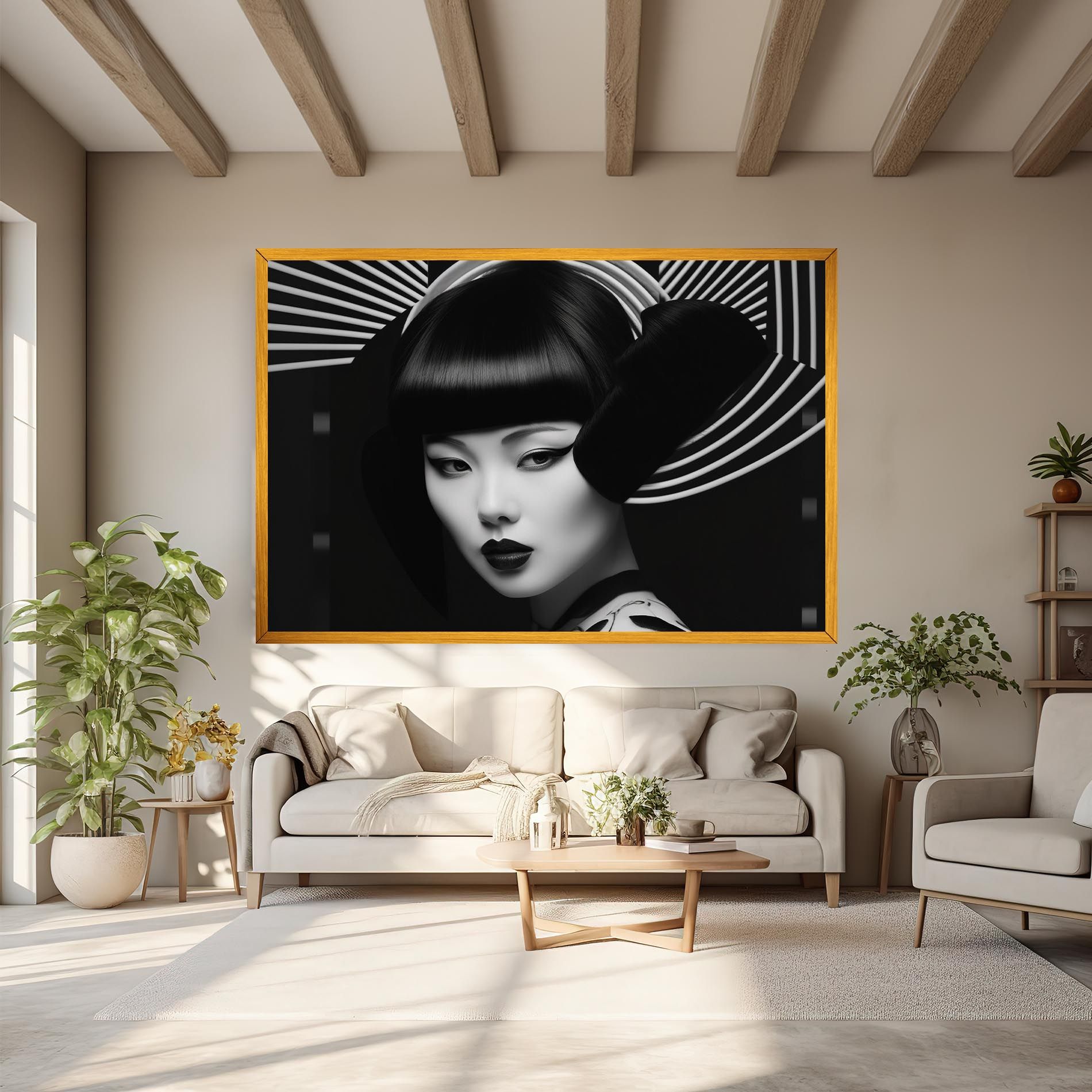 Abstract Asian Woman mockup 6