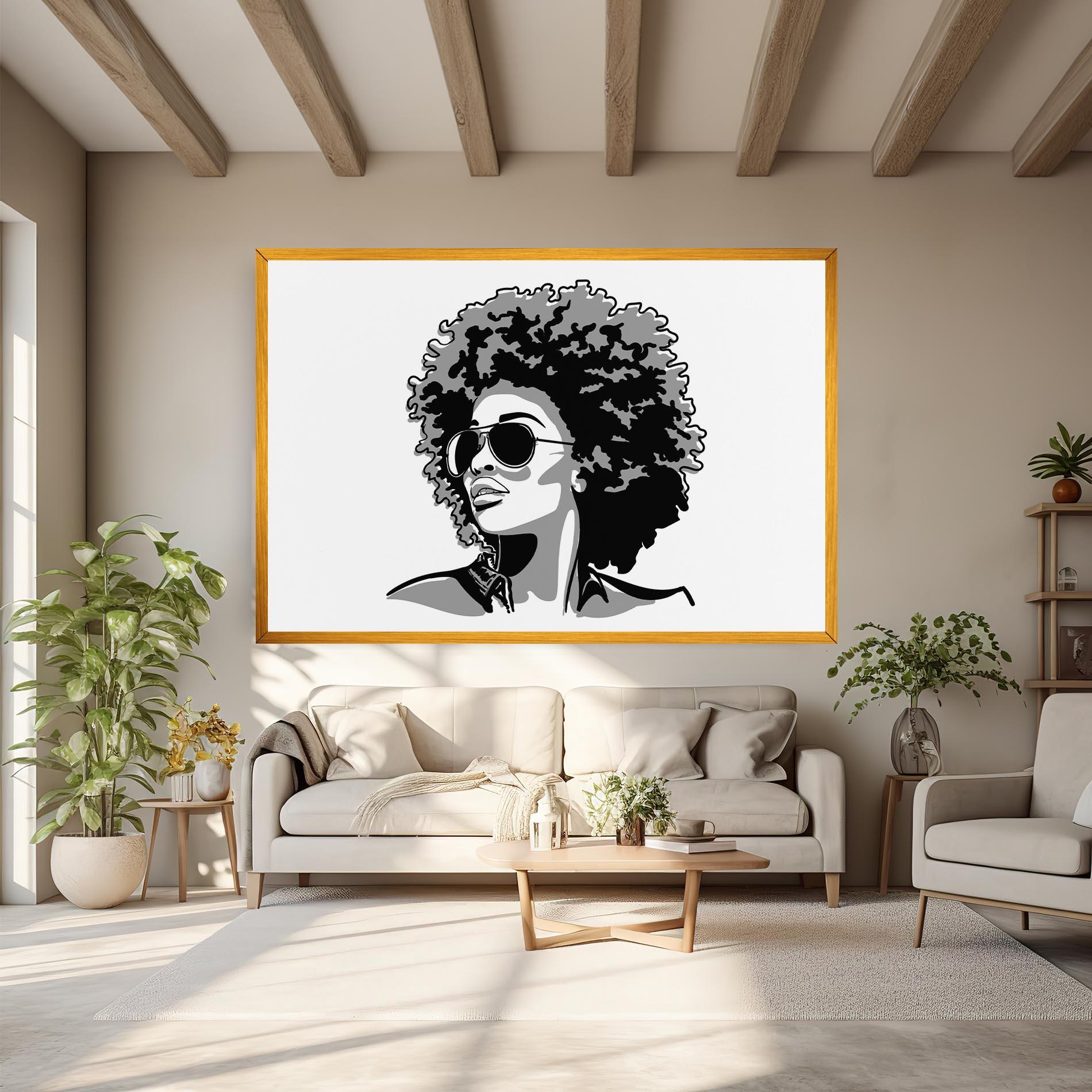 Картина на платно Black Grasses mockup 6