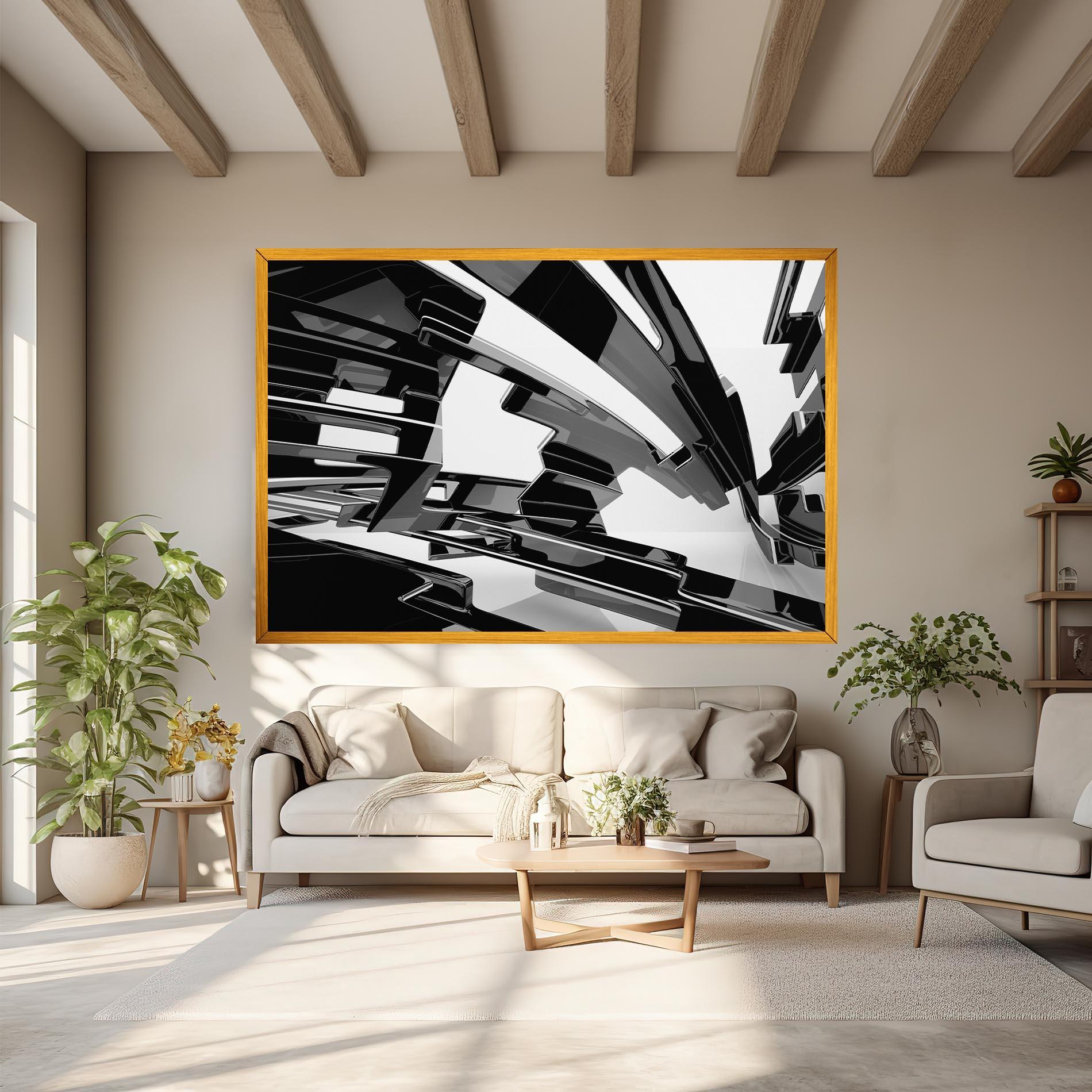 Картина на платно Glossy Sculpture mockup 6