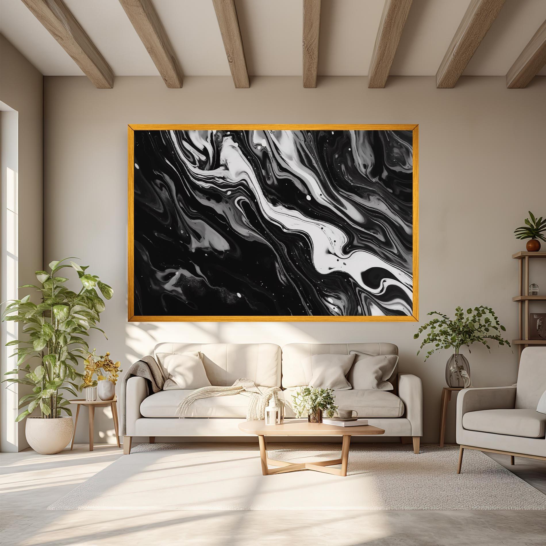 Картина на платно Grey Art Marble mockup 6