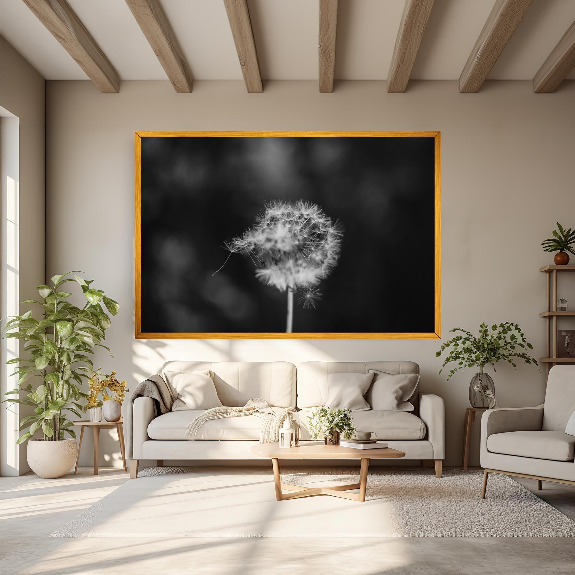 Картина на платно Grey Dandelion mockup 6
