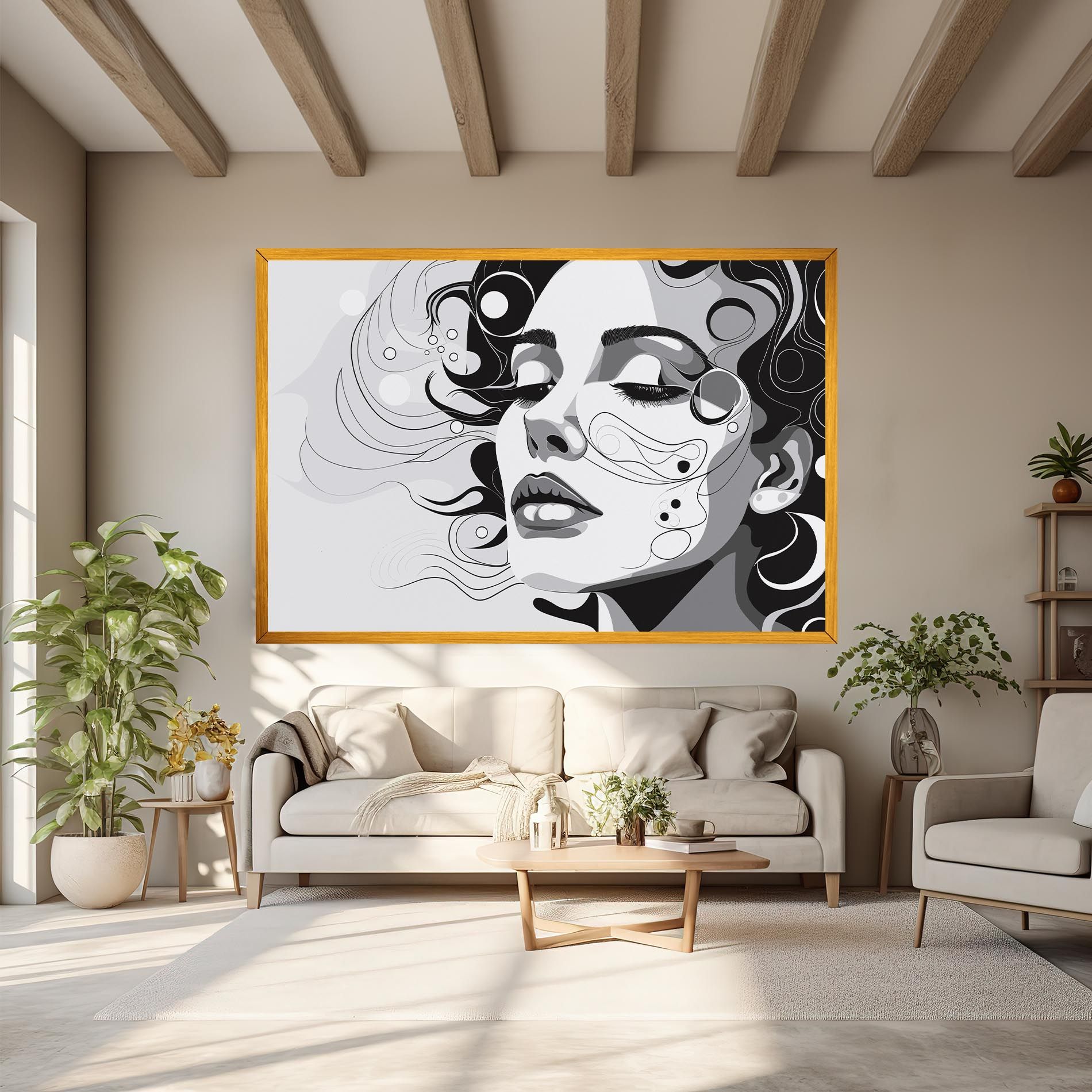 Grey Face Woman mockup 6