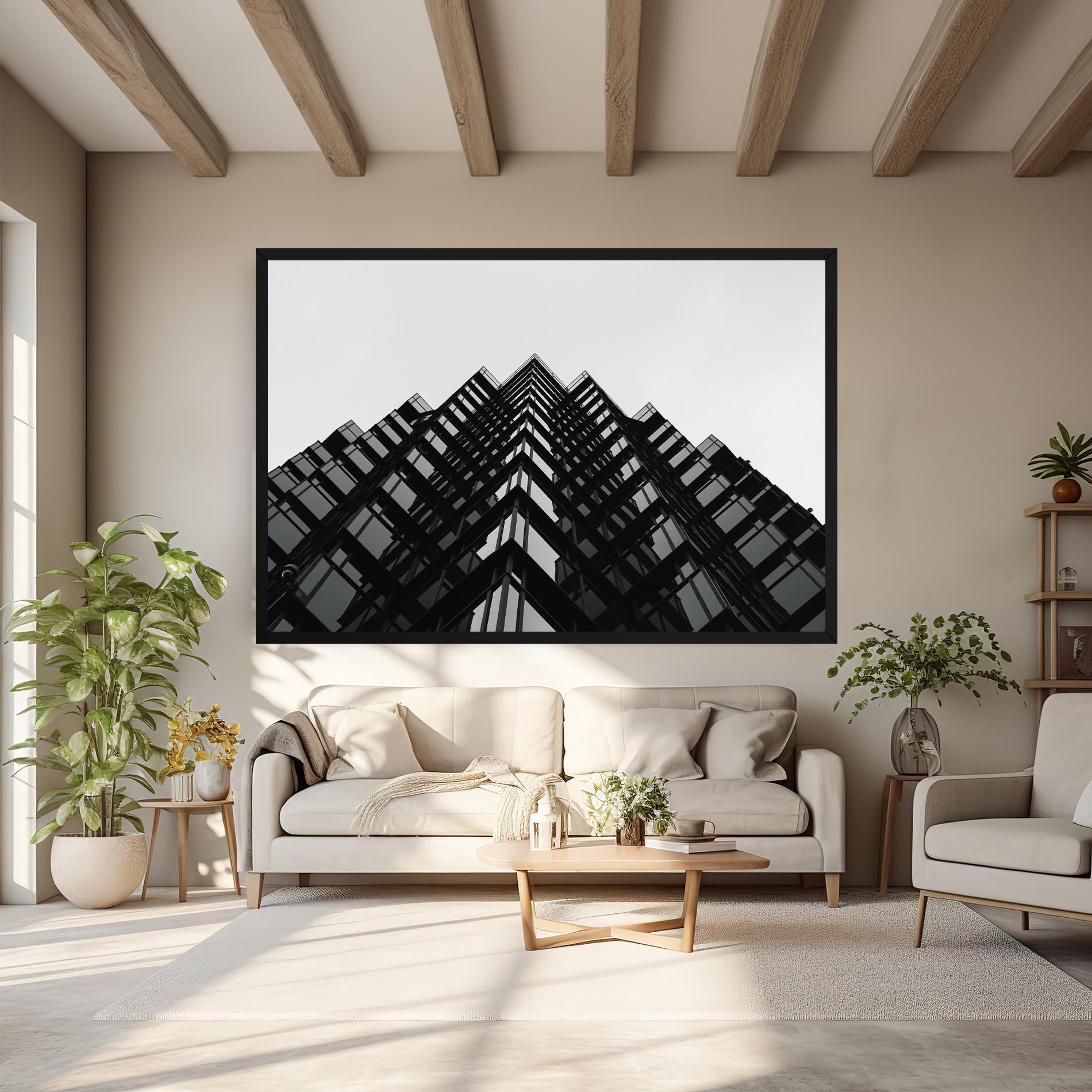 Картина на платно Black Building mockup 6