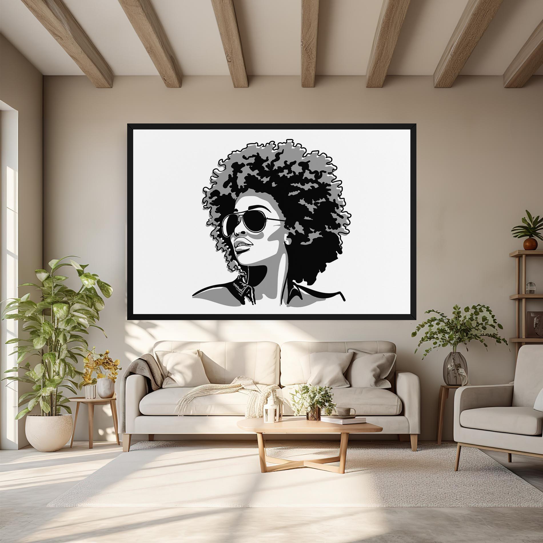 Картина на платно Black Grasses mockup 6