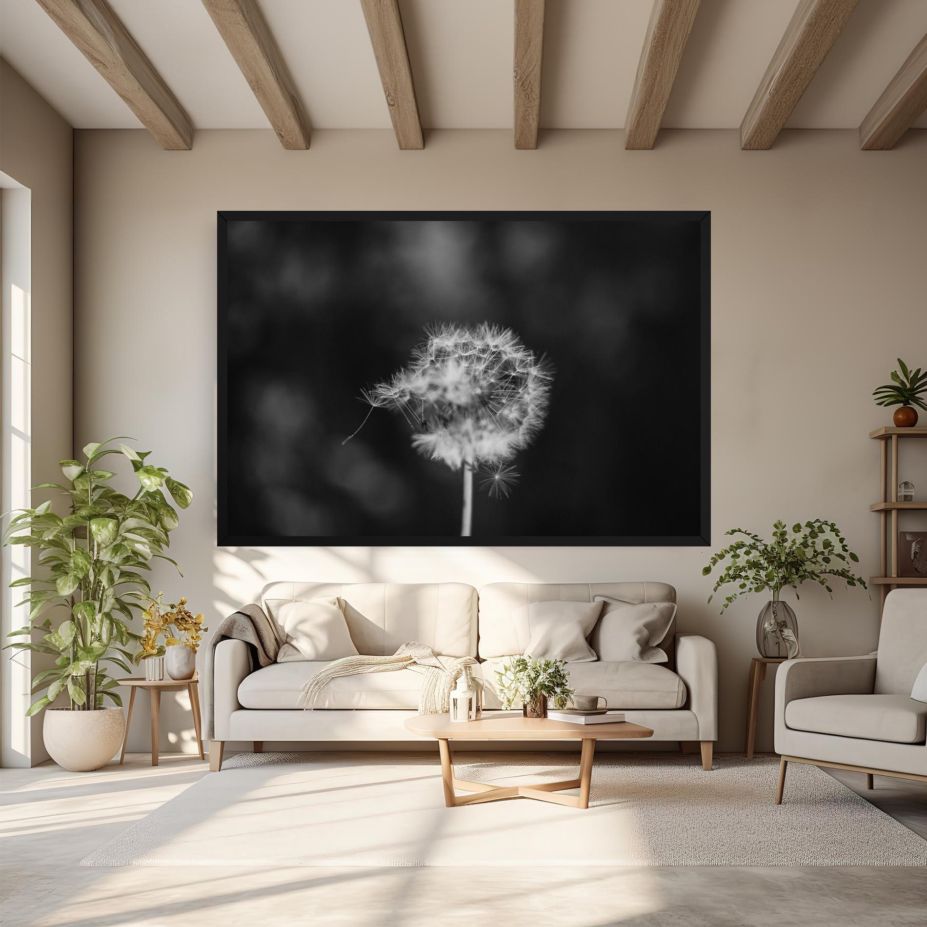 Картина на платно Grey Dandelion mockup 6