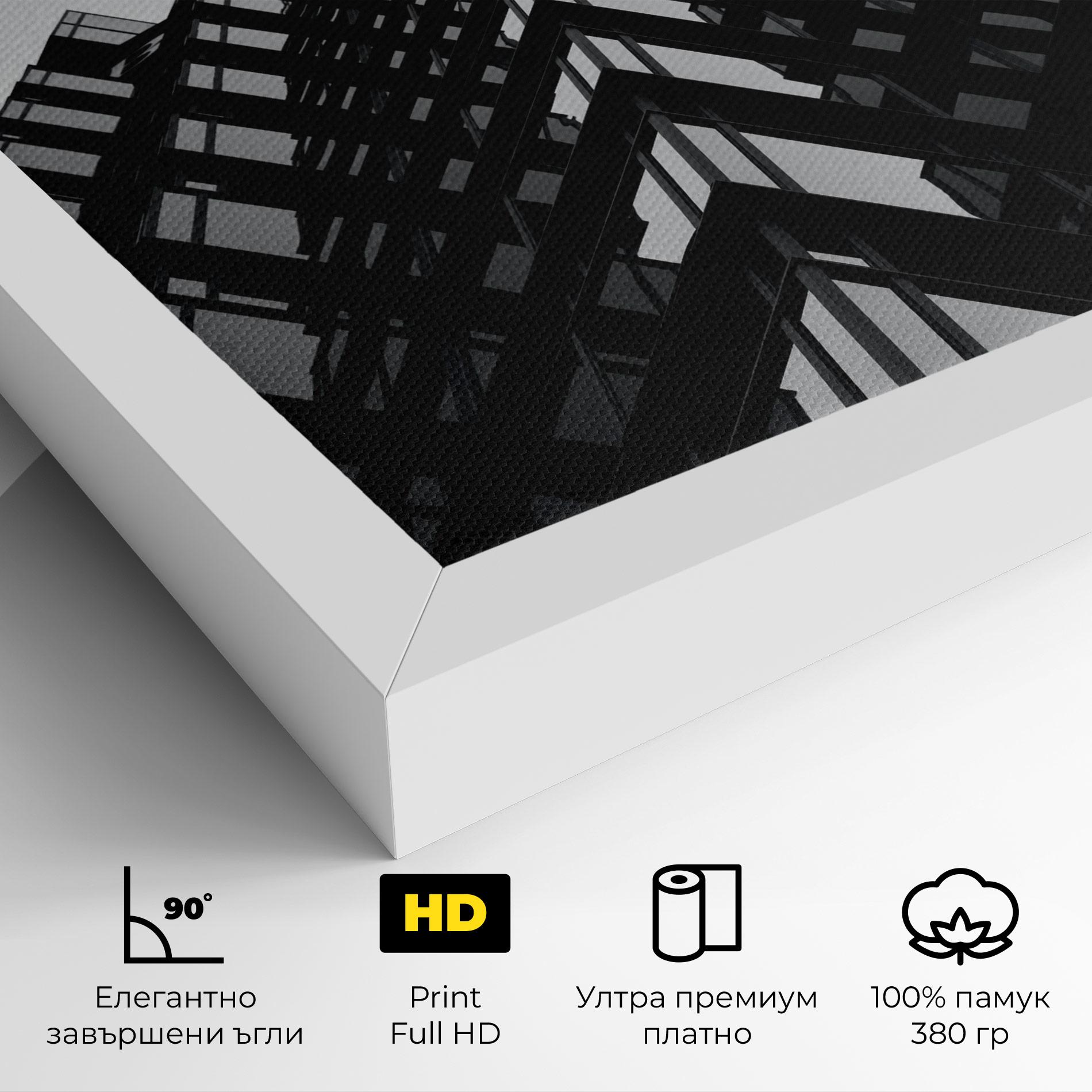 Картина на платно Black Building mockup 4