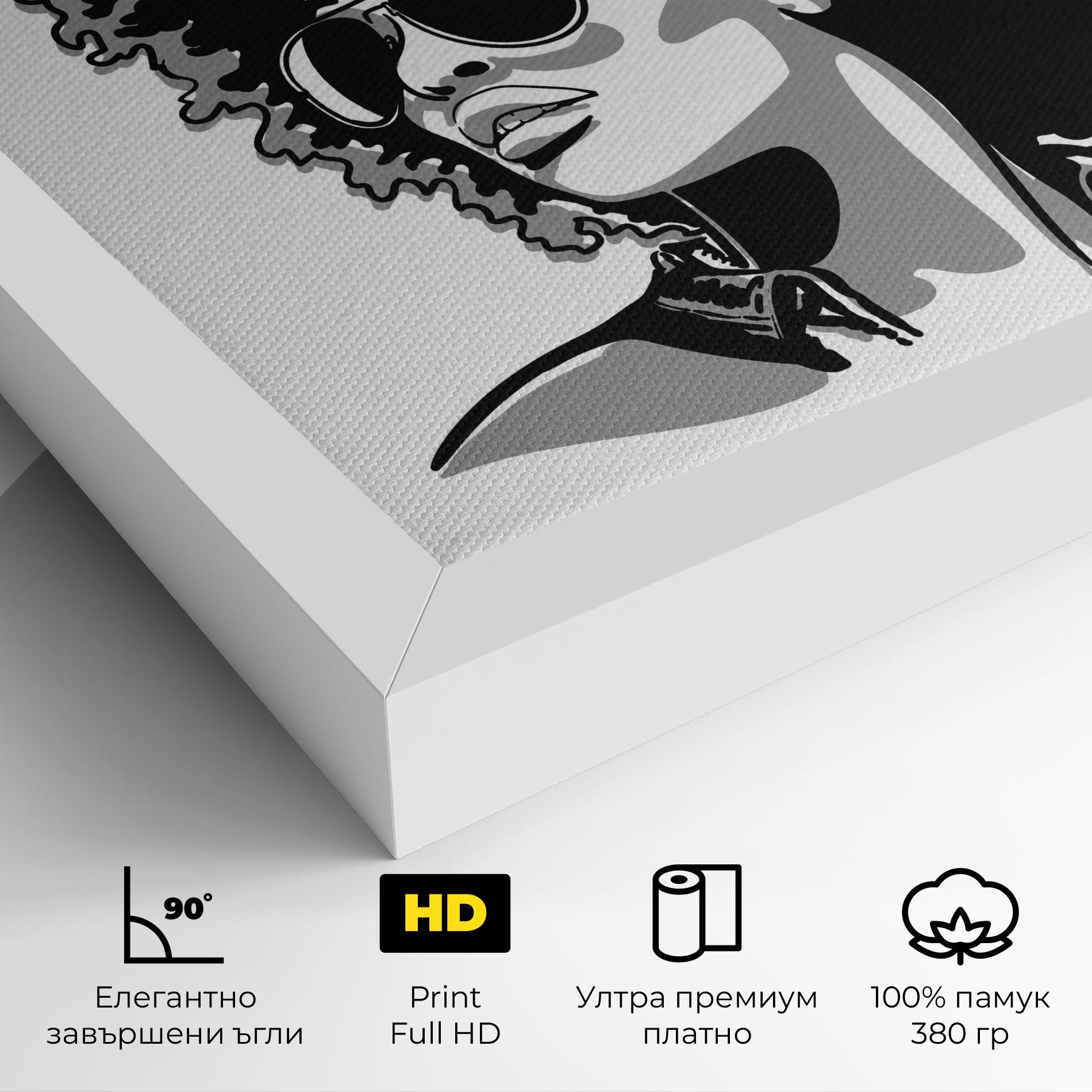 Картина на платно Black Grasses mockup 4