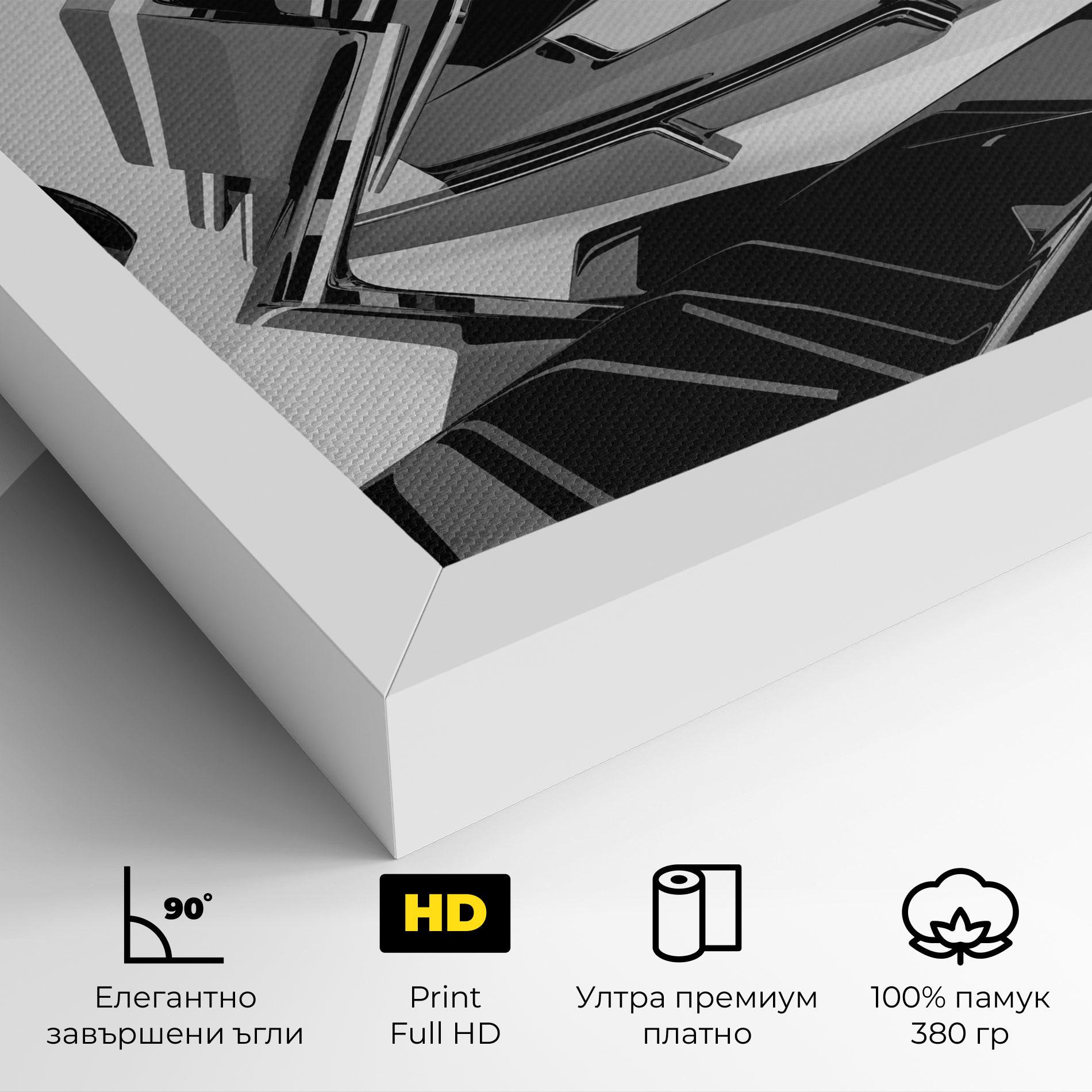 Картина на платно Black Sculpture mockup 4