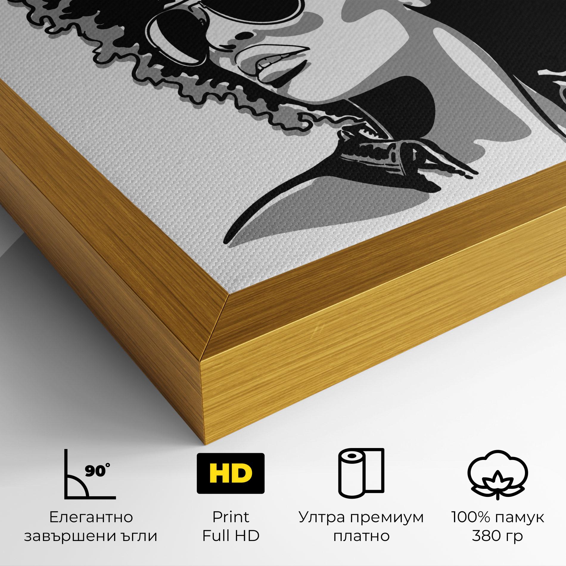 Картина на платно Black Grasses mockup 4