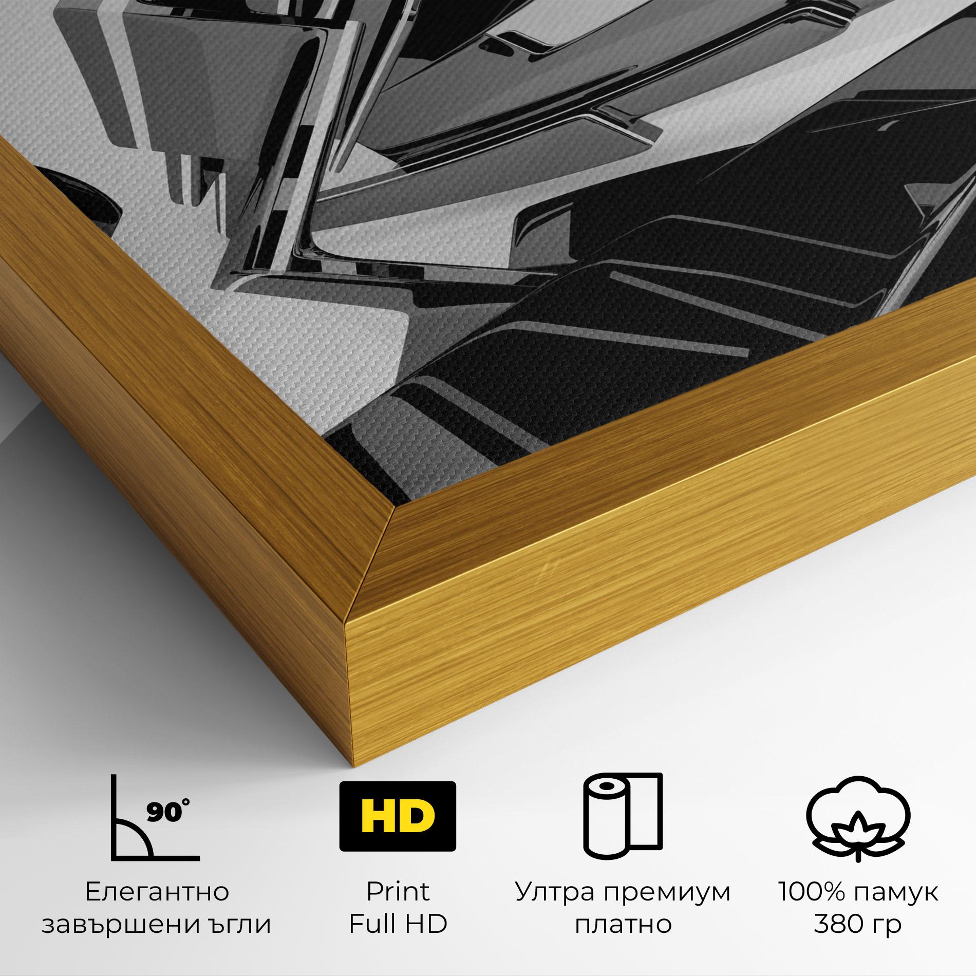 Картина на платно Black Sculpture mockup 4