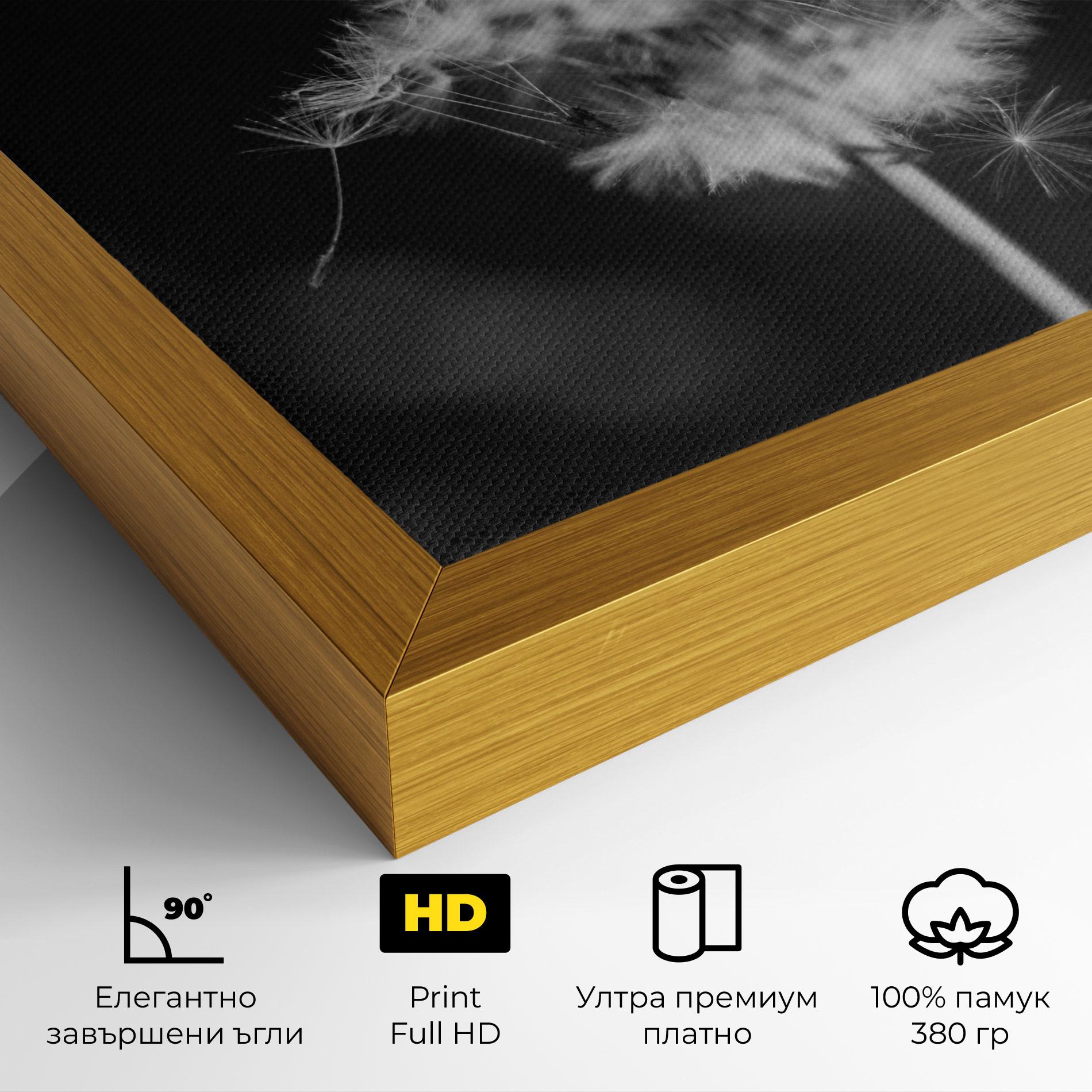 Картина на платно Grey Dandelion mockup 4