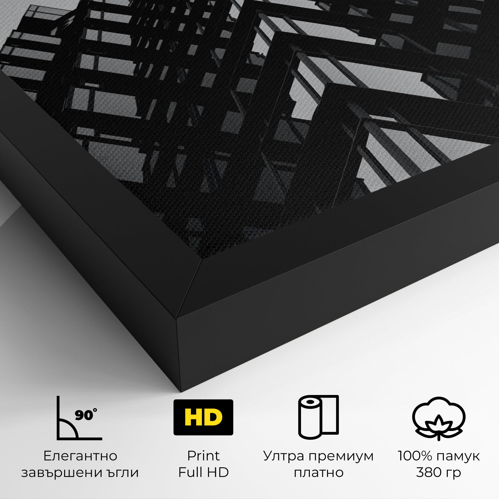 Картина на платно Black Building mockup 4