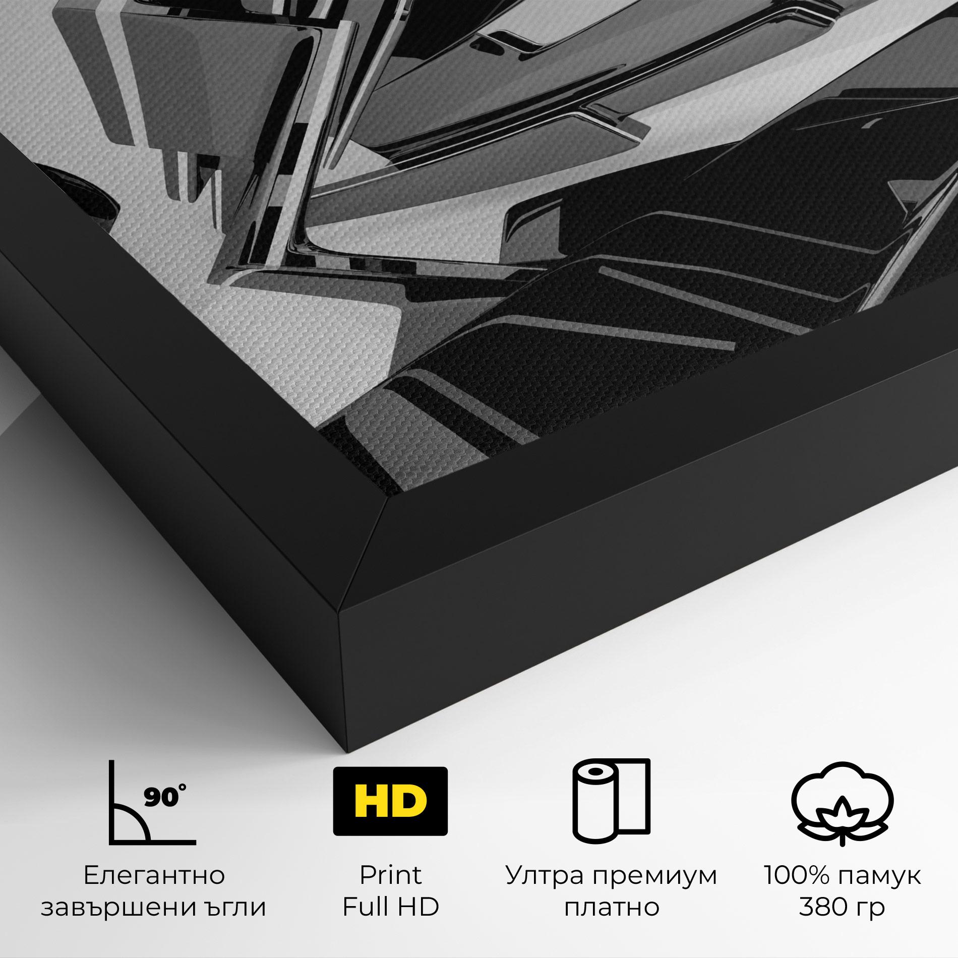 Картина на платно Black Sculpture mockup 4